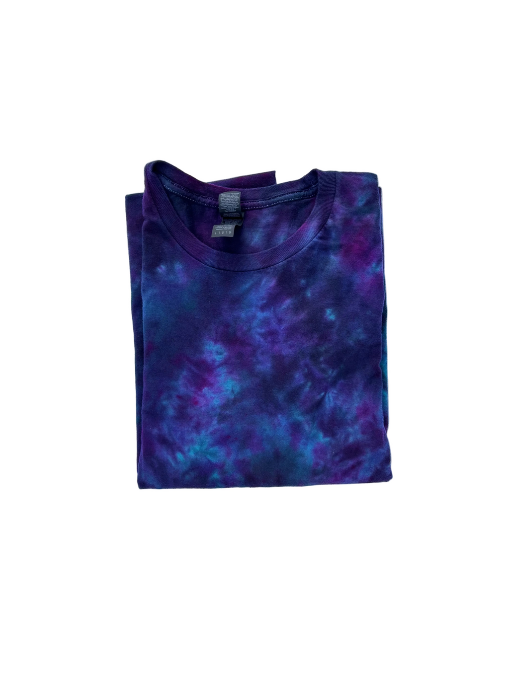 Cosmic Purple Galaxy Scrunch Shirt - Adult L - Handmade Tie Dye