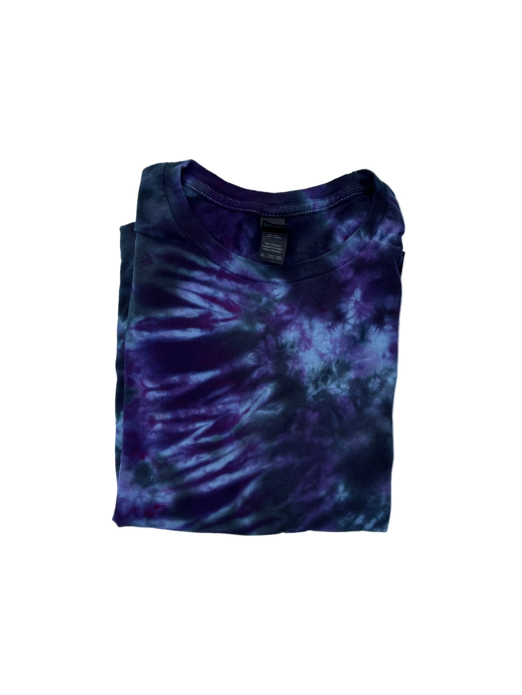 Amethyst Galaxy Scrunch Shirt - Adult 2X - Handmade Tee