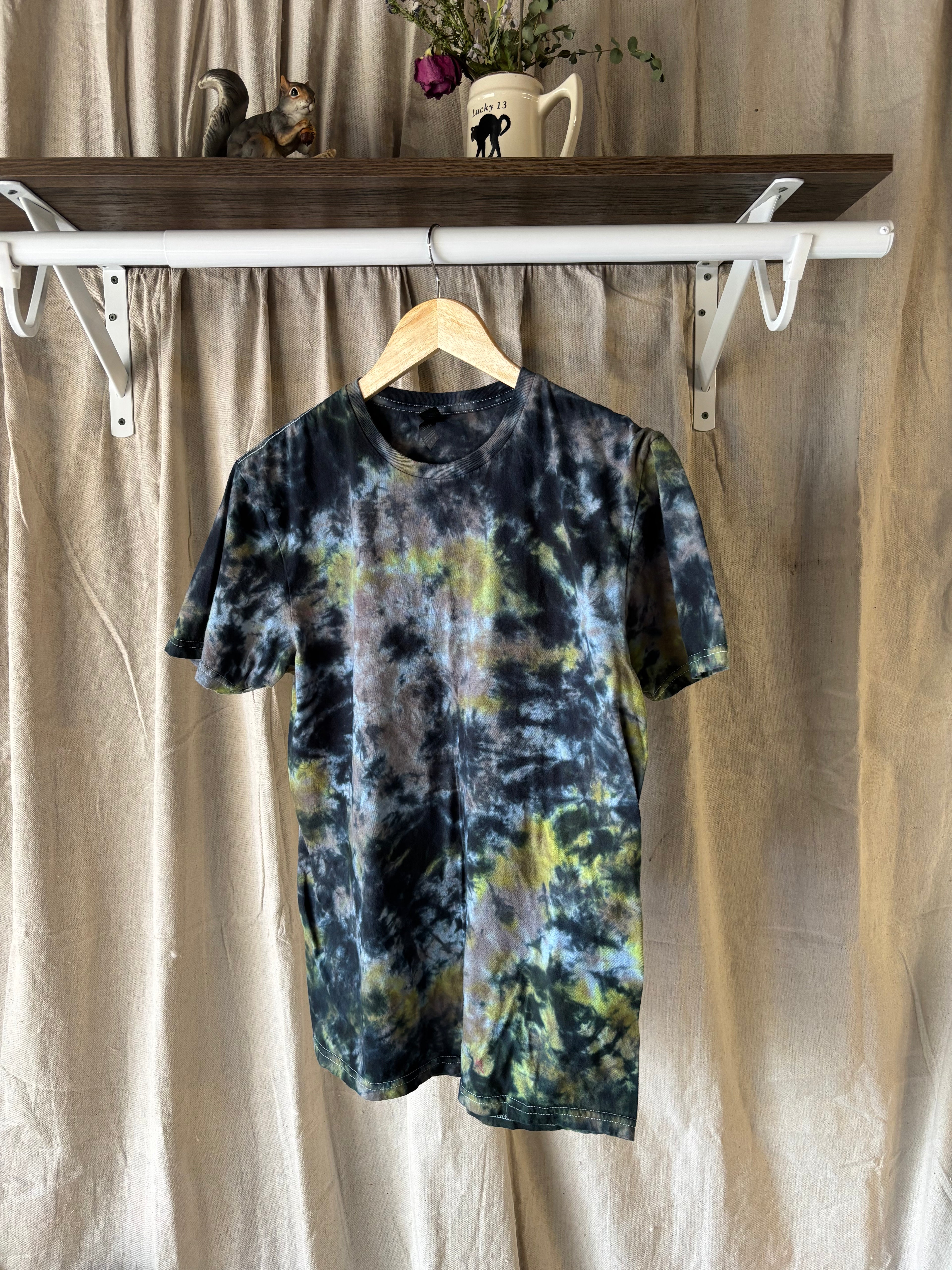 Earthy Camo Inspired Galaxy Scrunch Shirt - Adult M - Handmade One-of-a-Kind