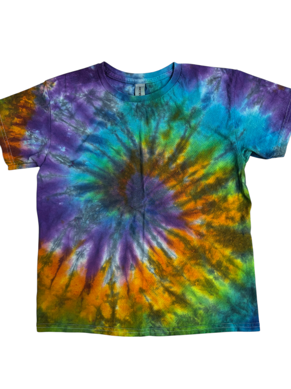 Rainbow Burst Tie-Dye Kids Shirt – Youth M