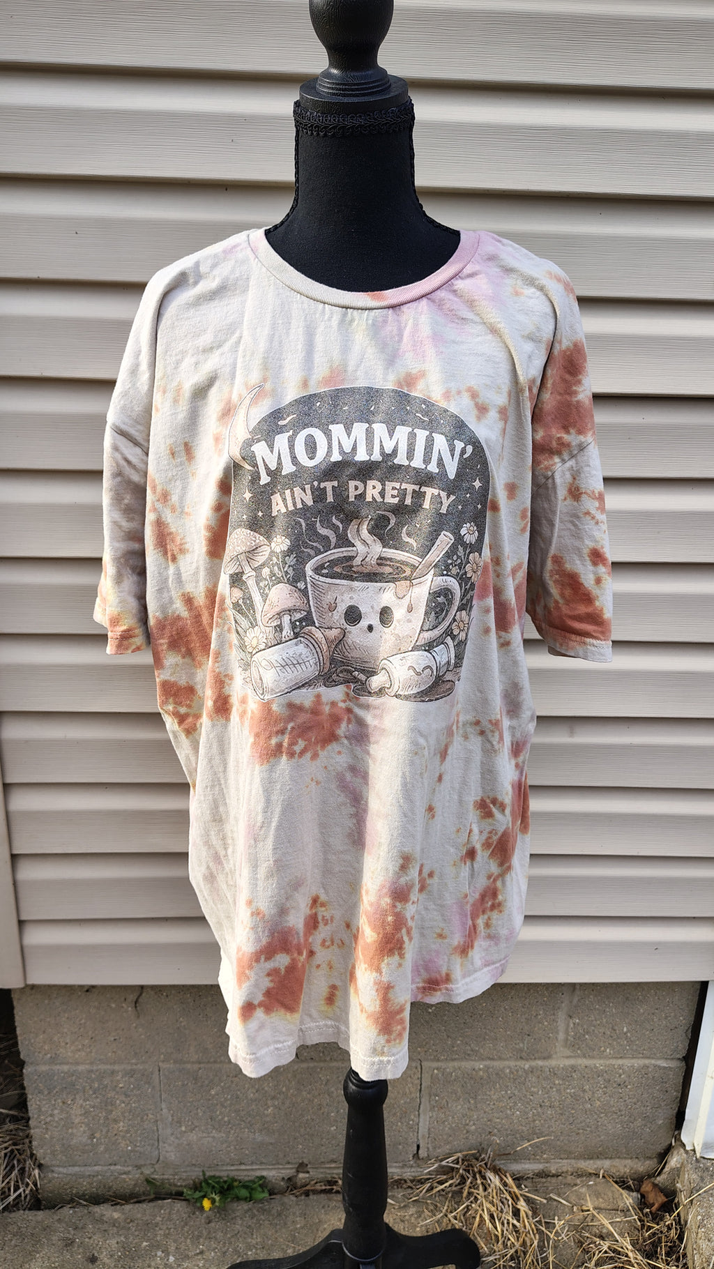 Mommin' Ain't Pretty Scrunch Dye - Adult 2X- Handmade Tie-Dye
