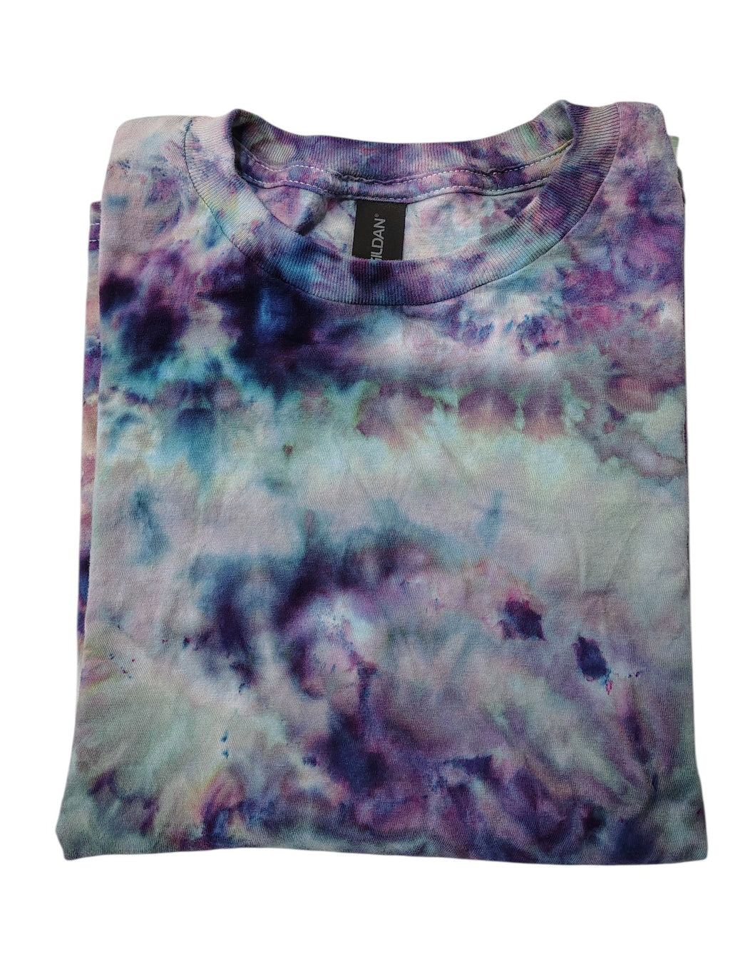 Moon Mist Ice Dyed Shirt - Youth L  - Handmade Tie-Dye