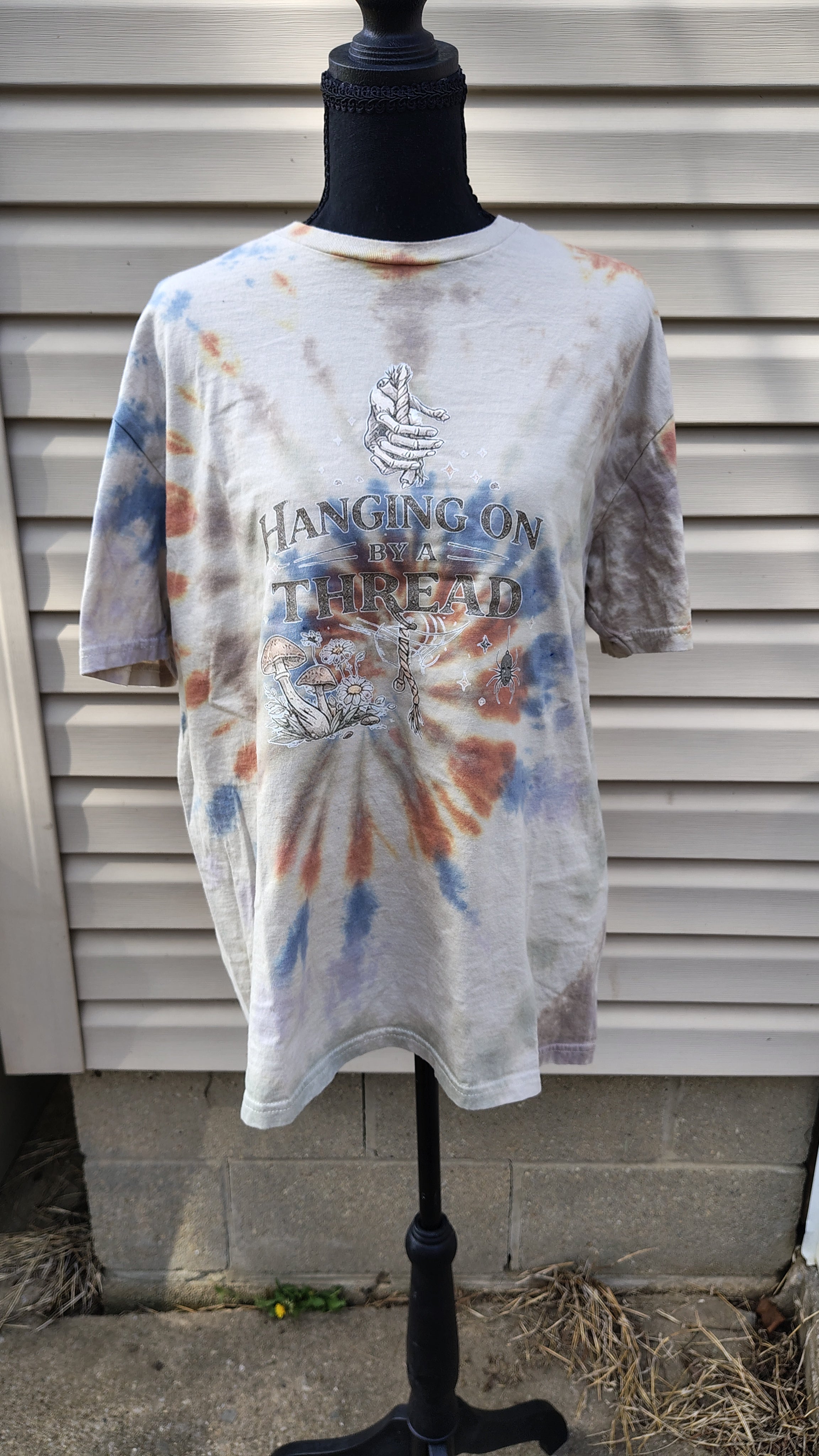 Hanging On by a Thread Spiral - Adult L - Handmade Tie-Dye