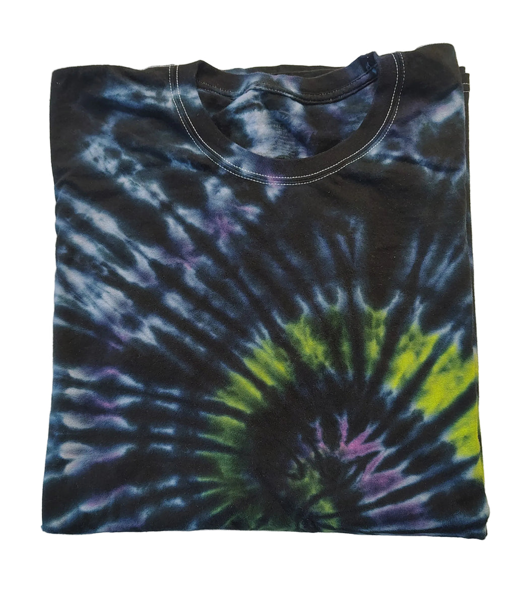 Neon Eclipse Spiral - Adult 4X - Handmade Tie-Dye