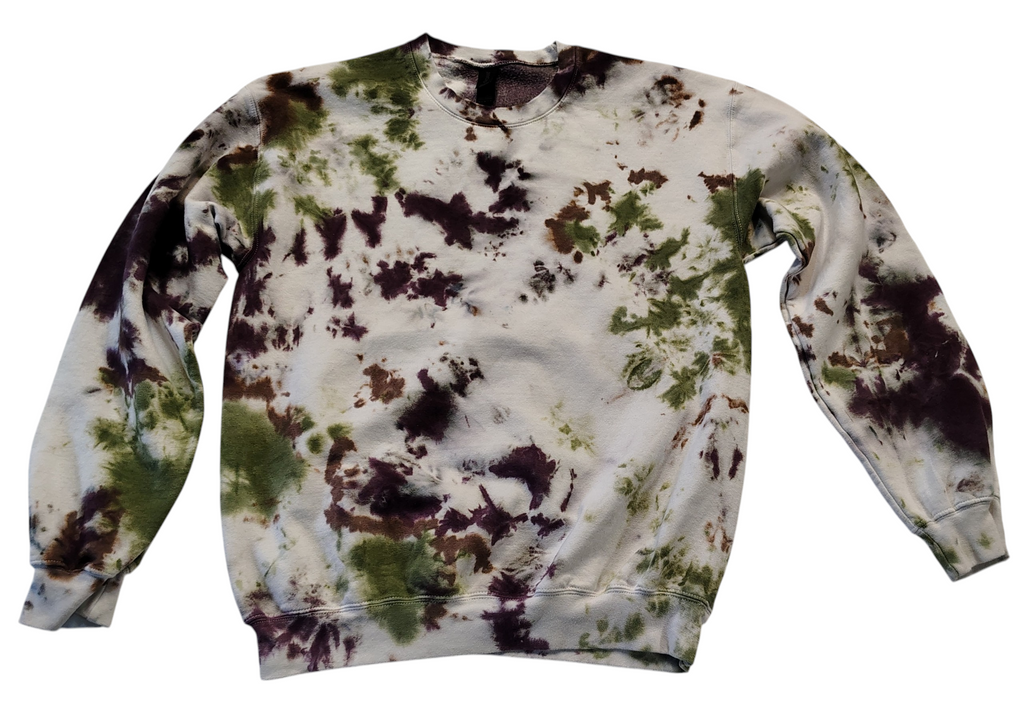 Forgotten Garden Tie Dye Sweatshirt - Adult M - Cottagecore Crewneck