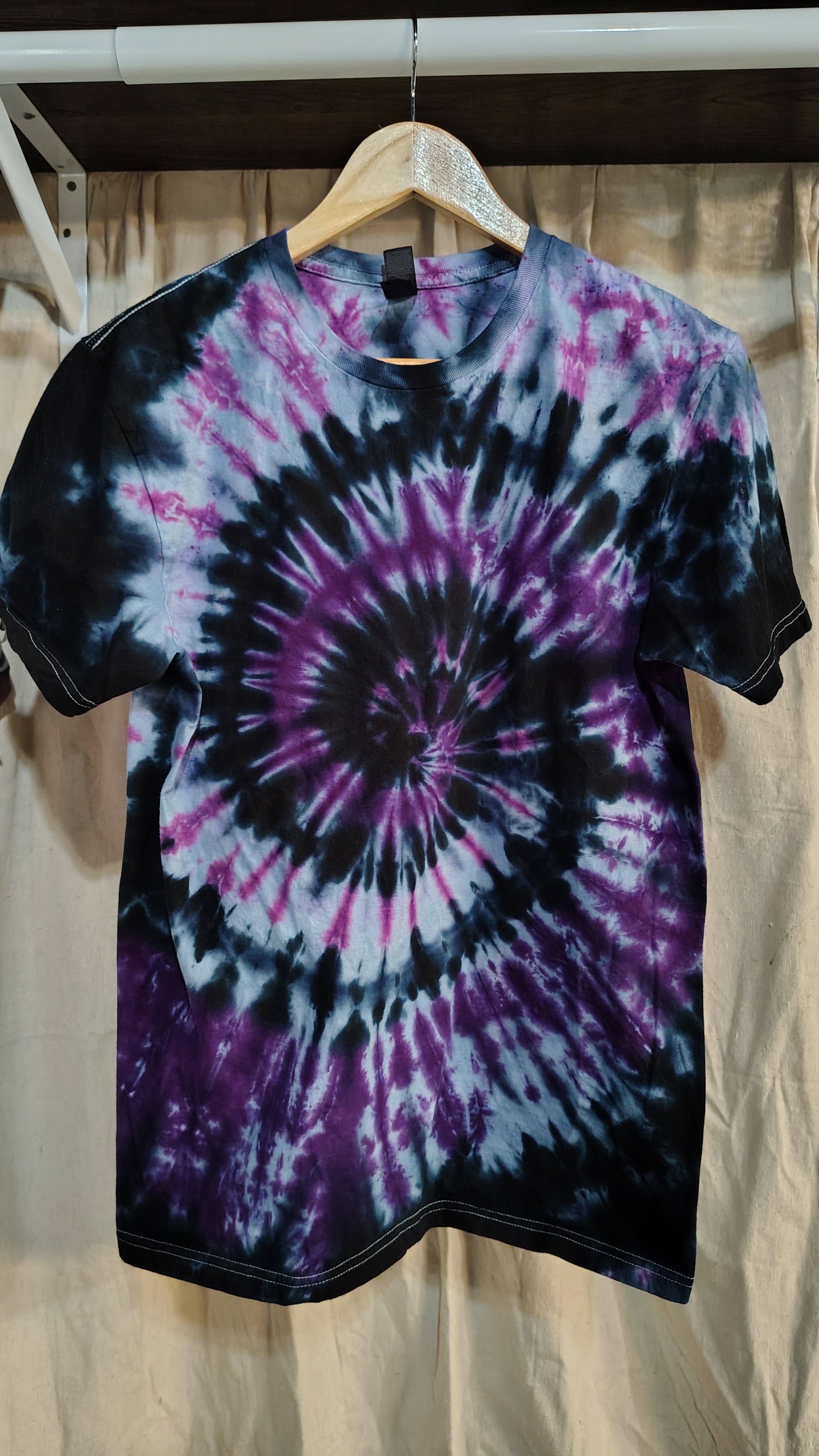Midnight Amethyst Spiral - Adult M - Handmade Tie-Dye