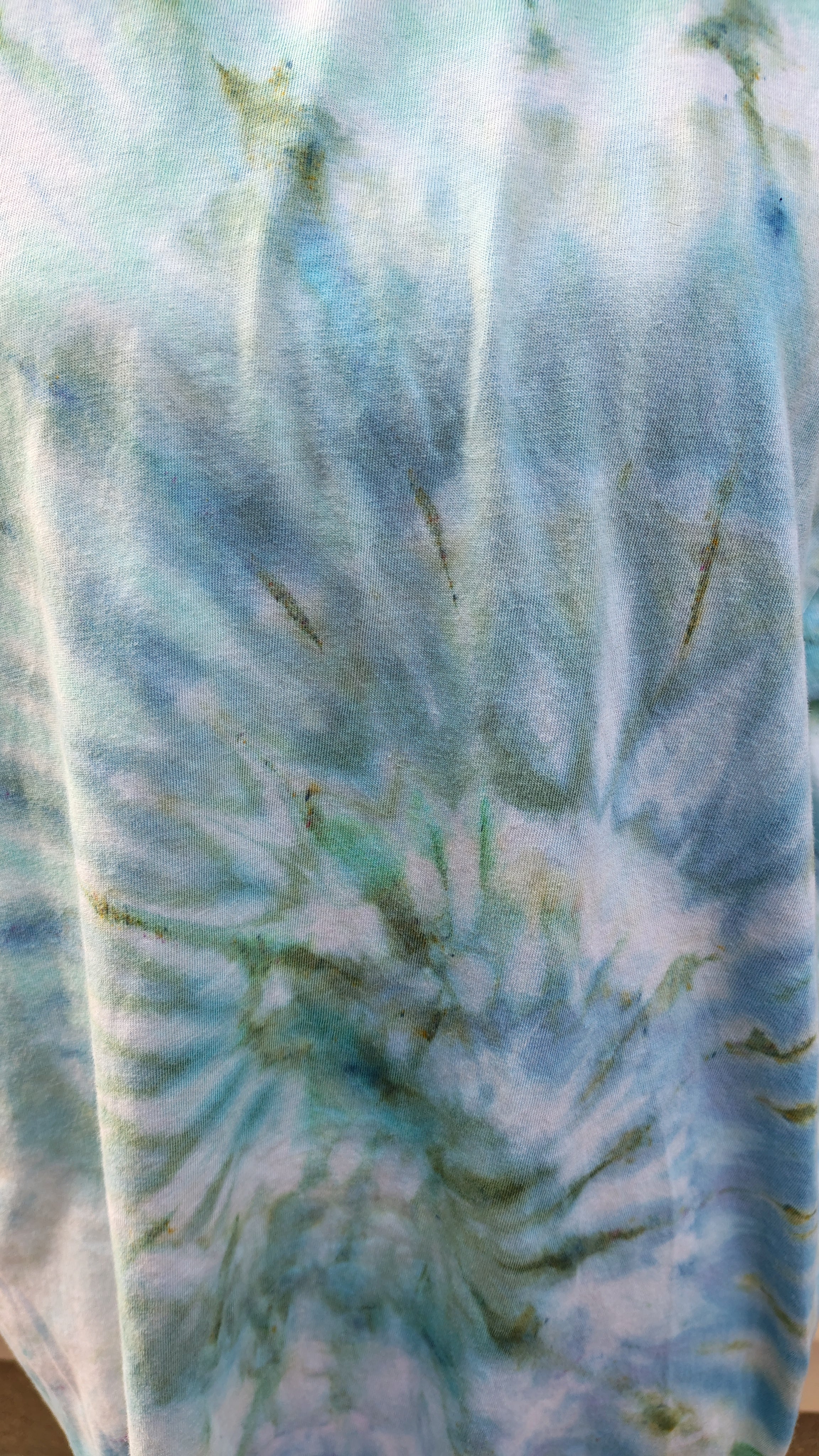 Crashing Wave Spiral Tee Dress - Adult M - Handmade Ice-Dye