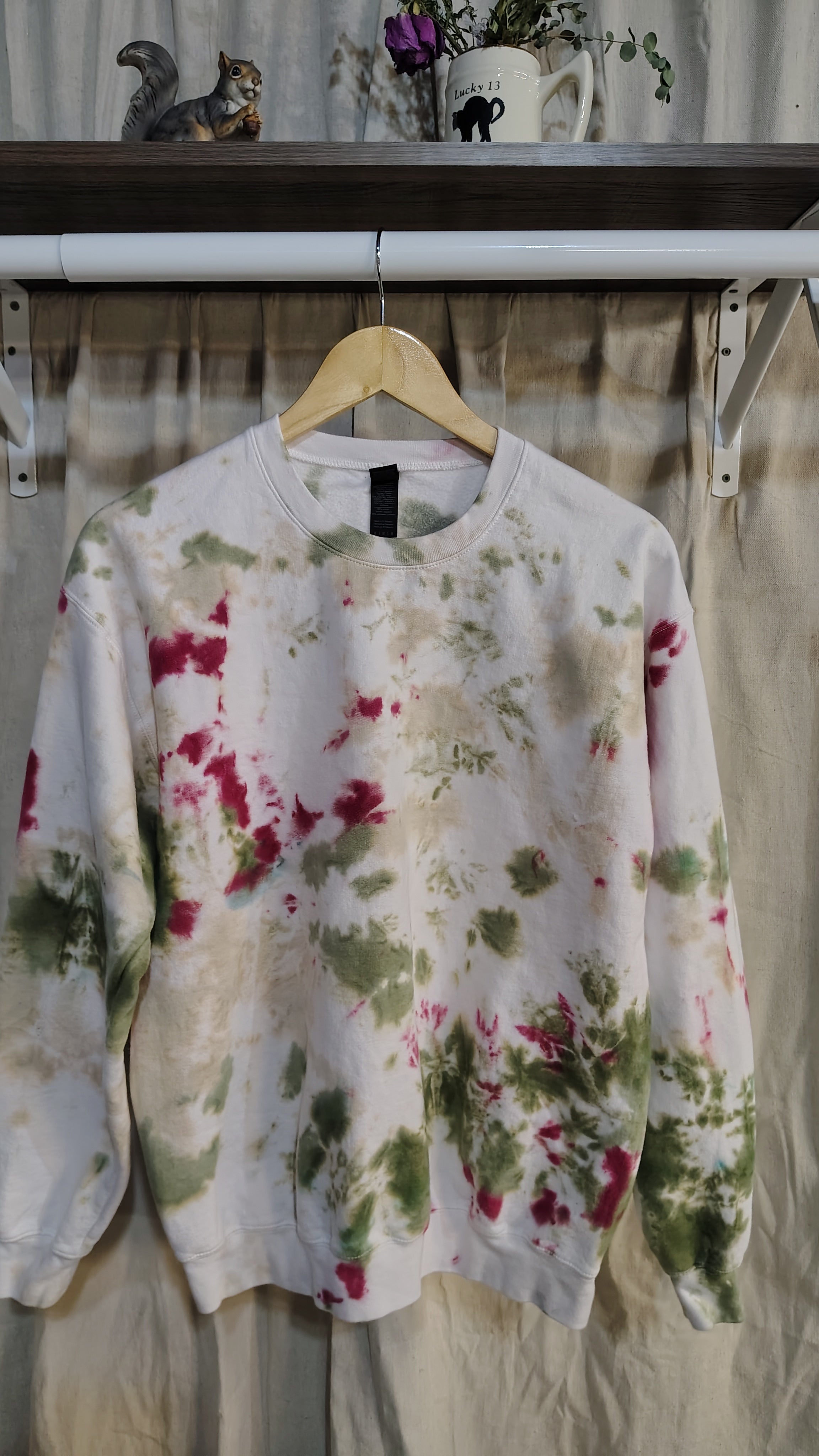 Soft Meadow Tie Dye Sweatshirt - Adult M - Cottagecore Crewneck