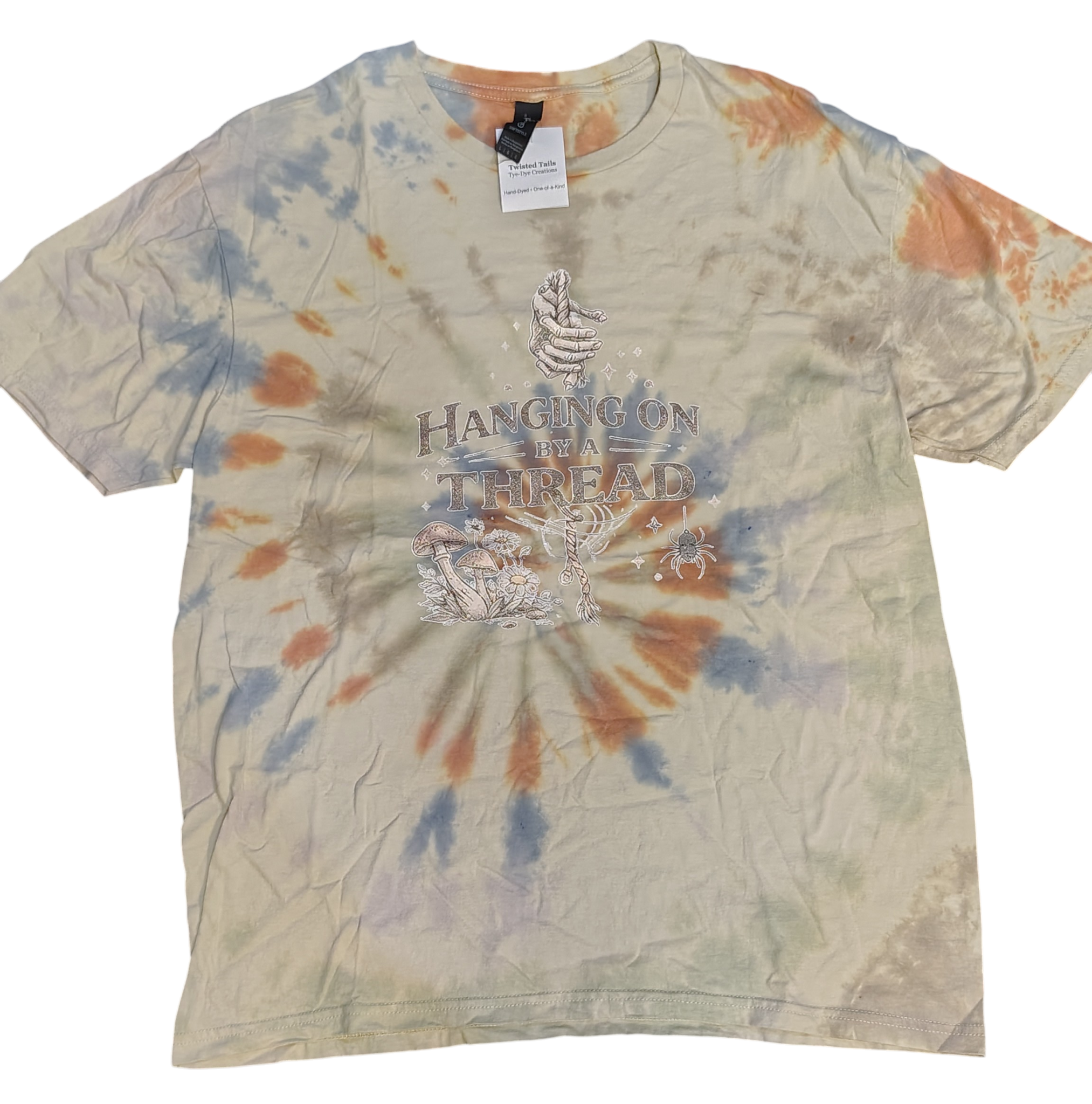 Hanging On by a Thread - Adult L - Handmade Tie-Dye