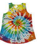 Technicolor Spiral - Ladies XL Tank - Handmade Tie-Dye