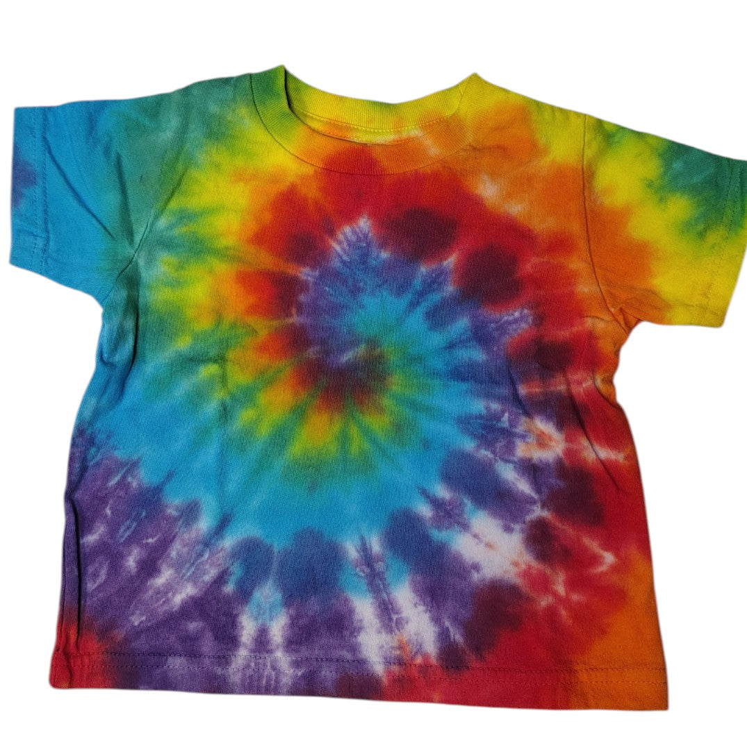 Radical Rainbow Spiral Shirt - Youth 3T - Handmade Tie-Dye