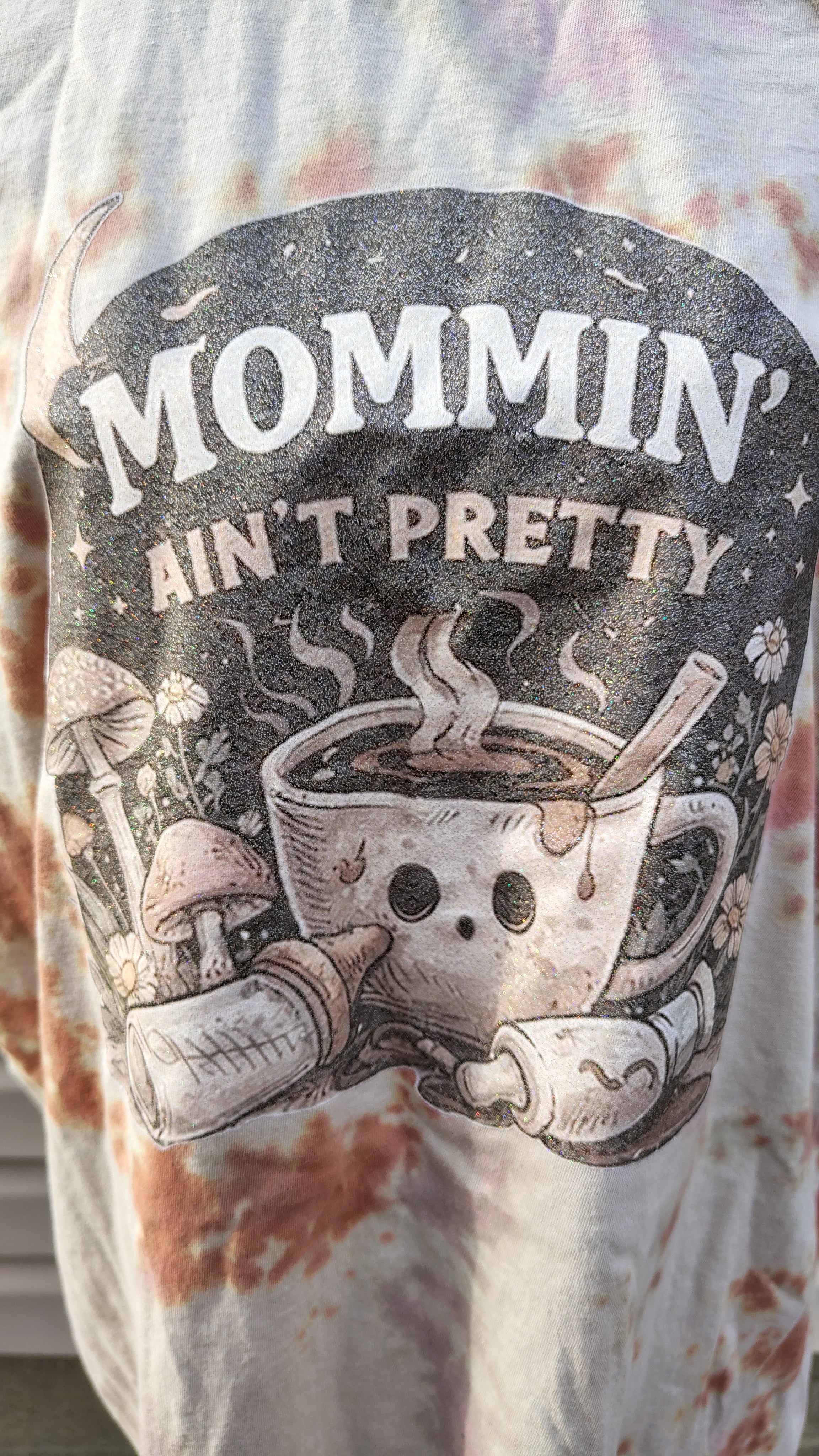 Mommin' Ain't Pretty Scrunch Dye - Adult 2X- Handmade Tie-Dye