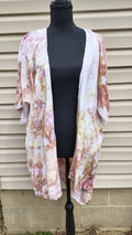 Soft Meadow Kimono – S/M – Handmade Ice-Dye Lightweight Layer