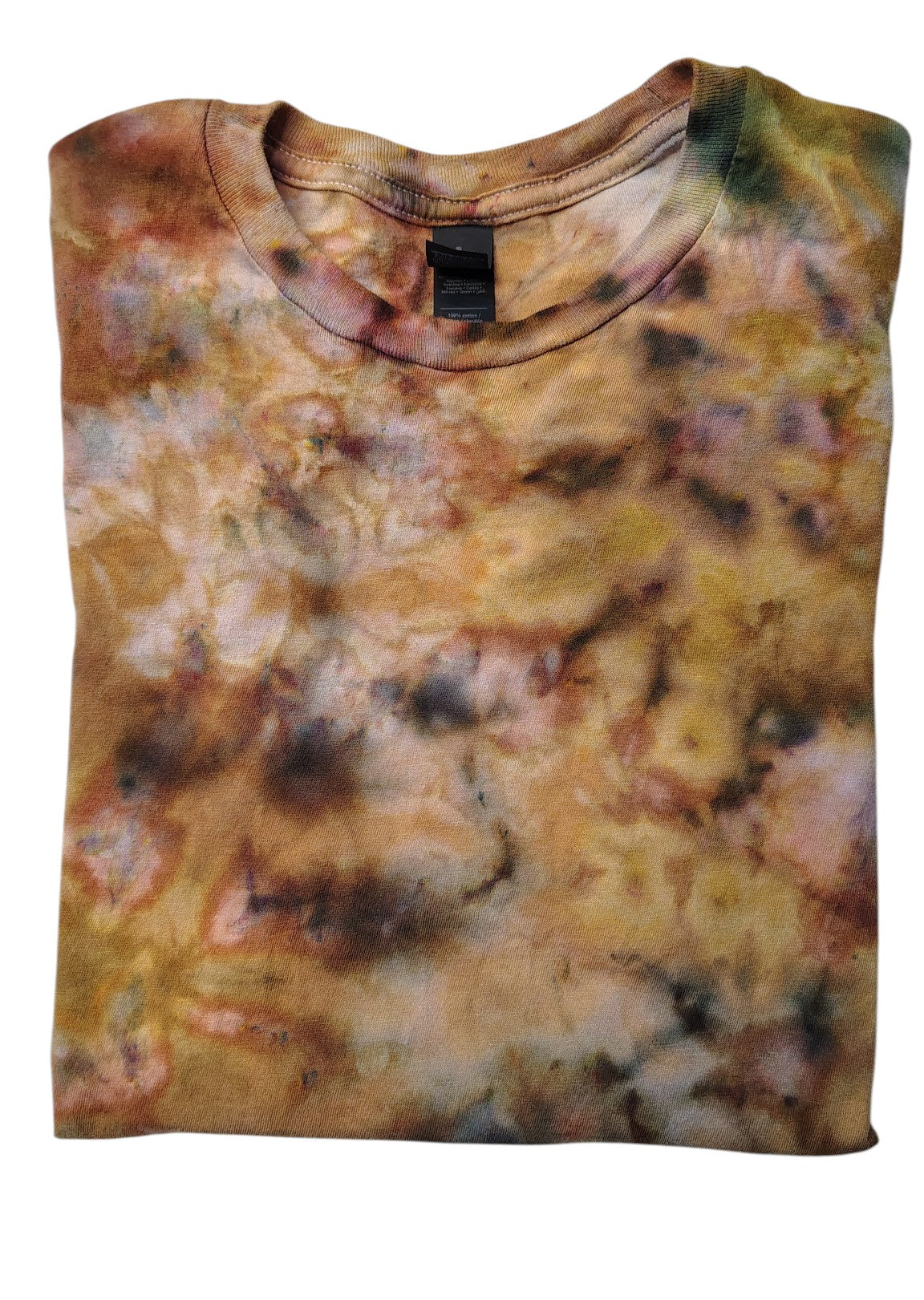 Golden Earth Ice Dyed Shirt - Adult S - Handmade Tie-Dye