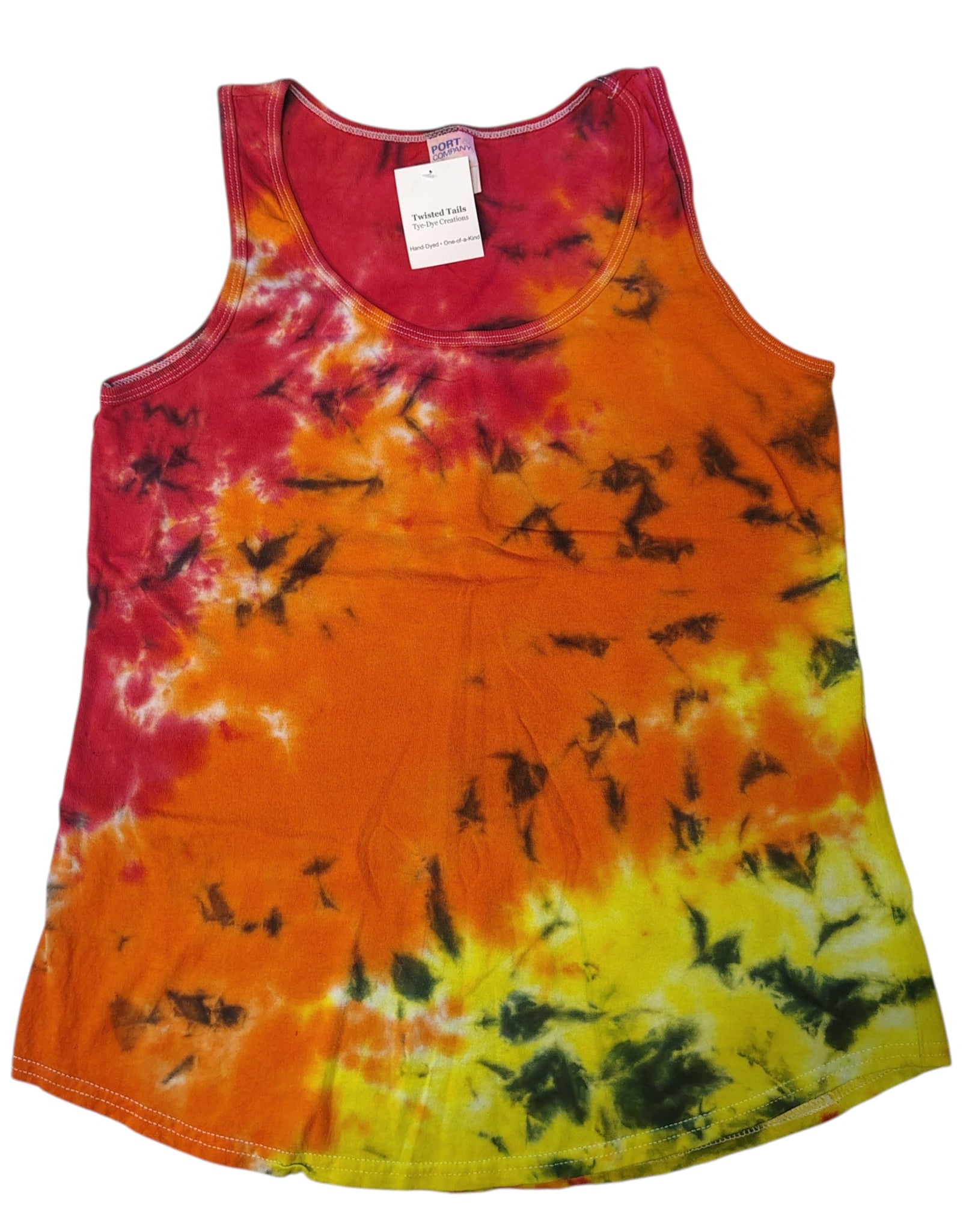 Sailor's Sunset - Ladies M Tank - Handmade Tie-Dye