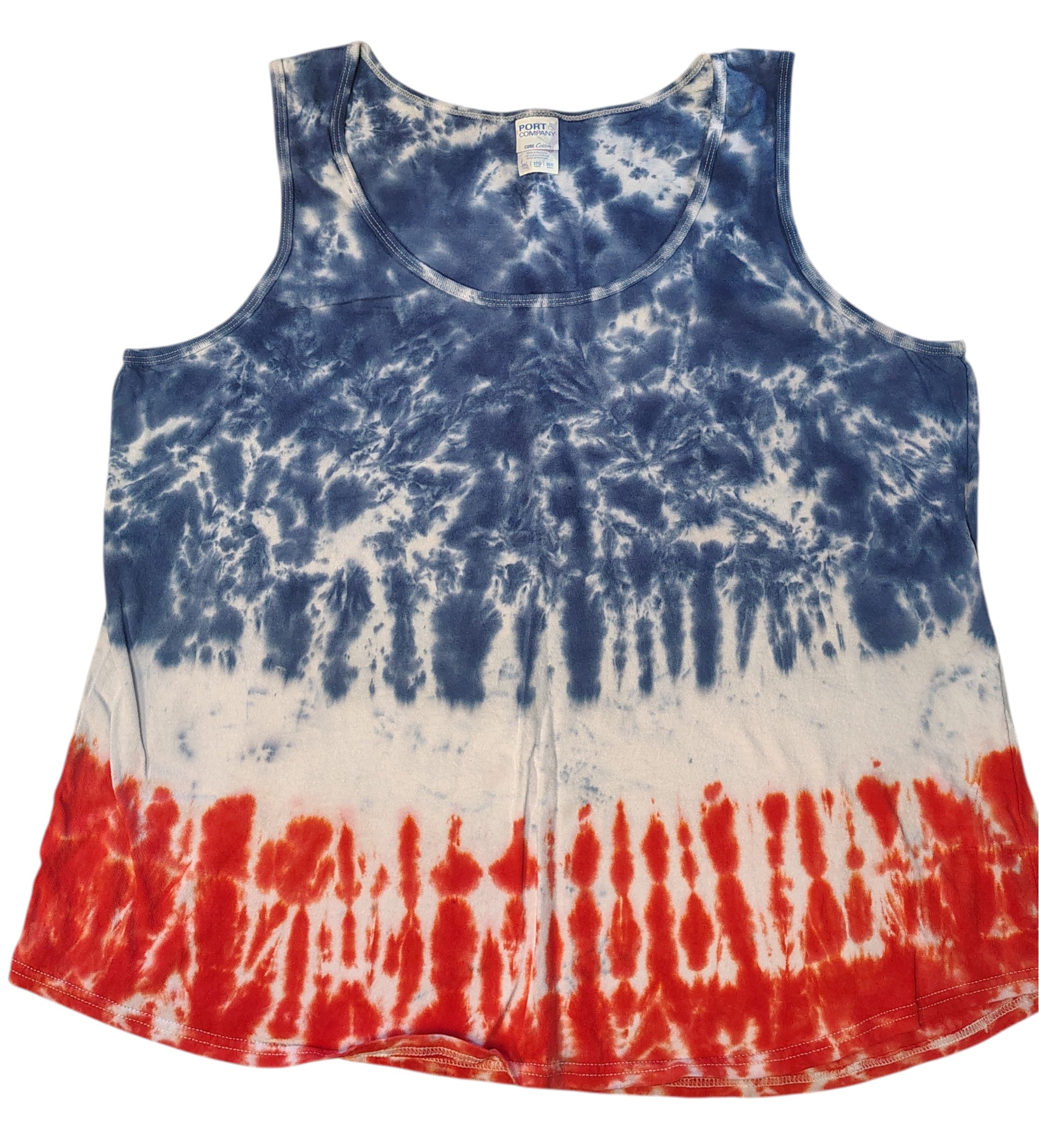 Americana - Ladies 3X Tank - Handmade Tie-Dye