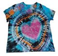 Electric Heart - Ladies XL V-Neck - Handmade Tie-Dye