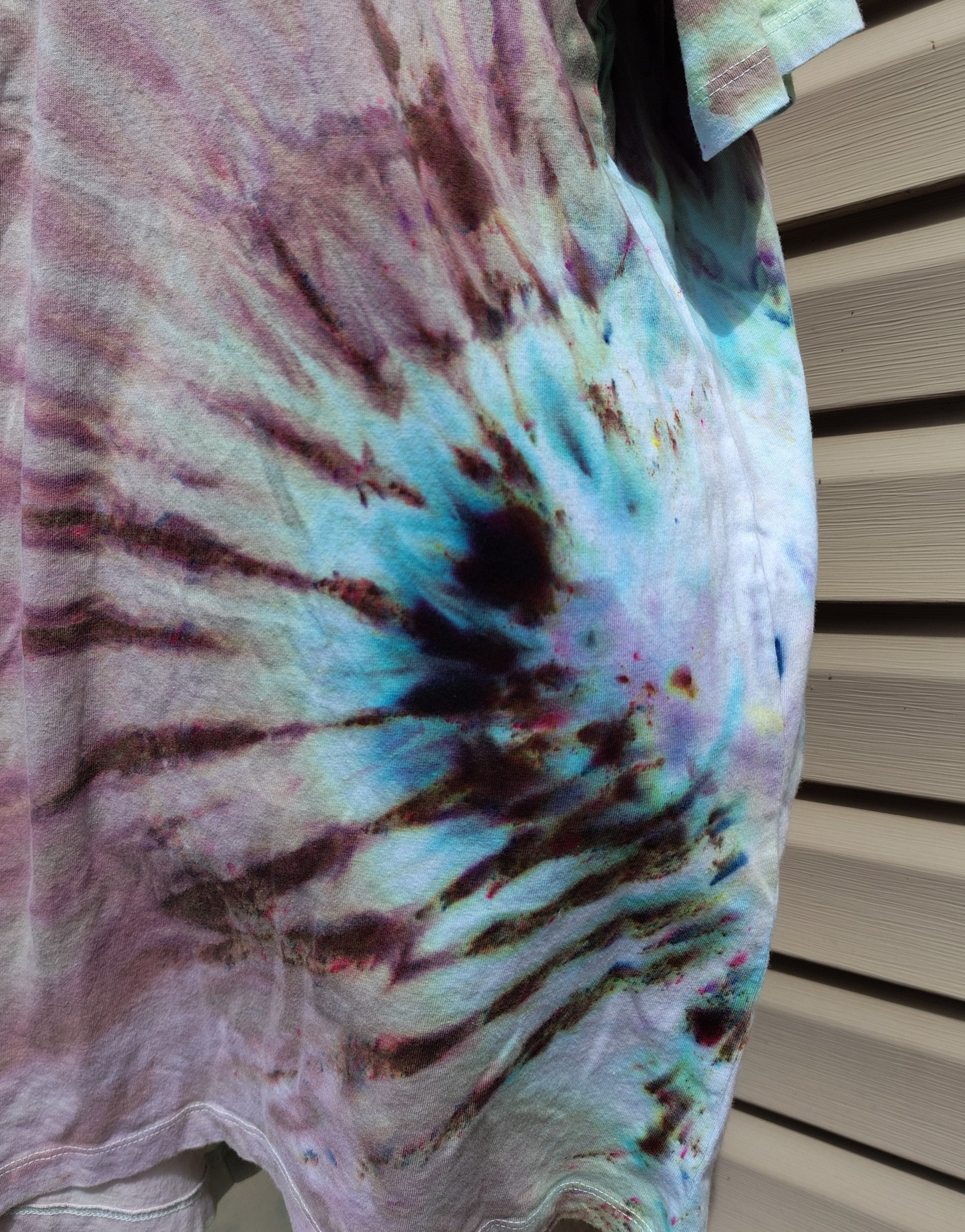 Twilight Gravity Dye Tee Dress - Adult S - Handmade Ice-Dye