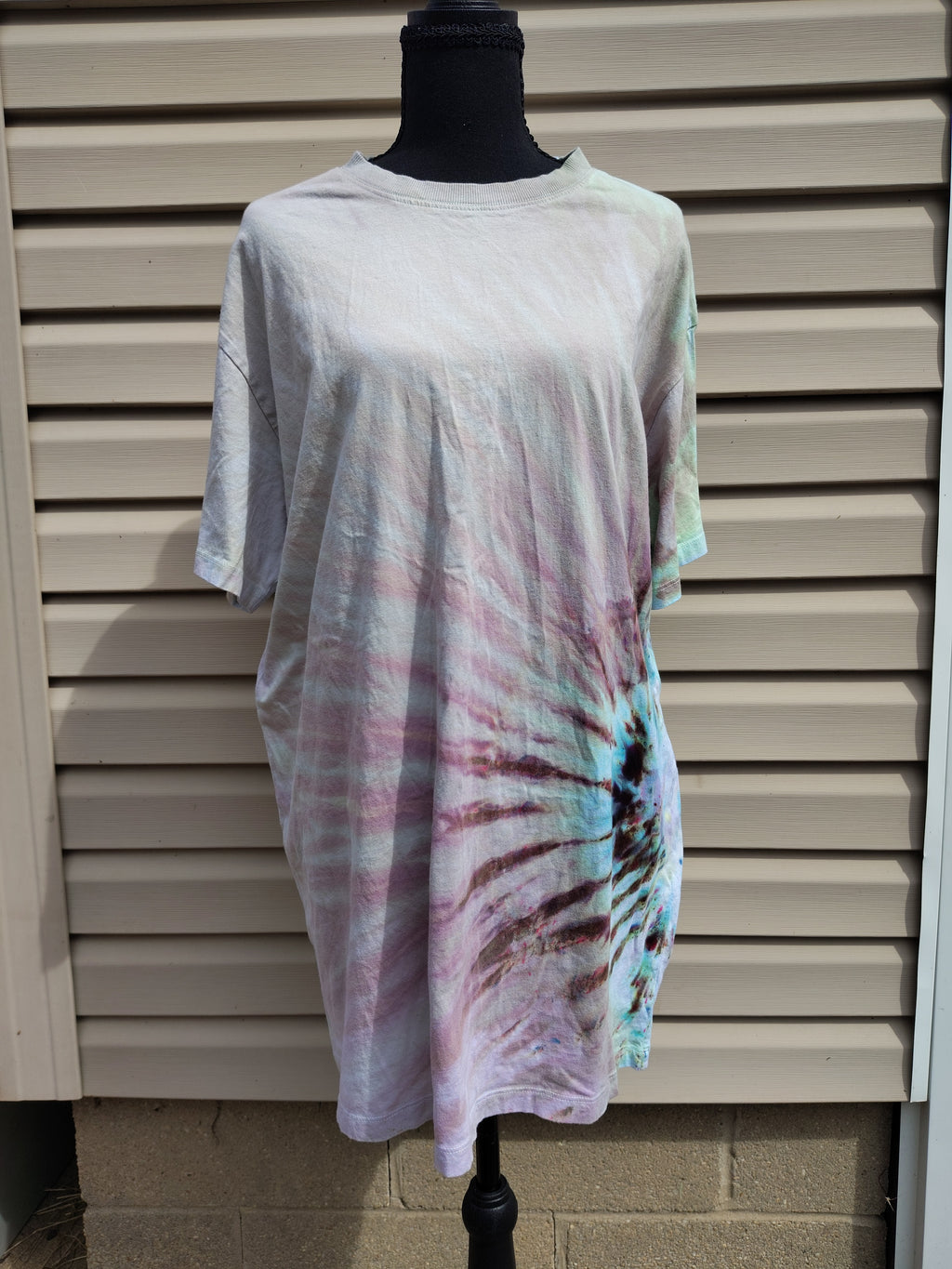 Twilight Gravity Dye Tee Dress - Adult S - Handmade Ice-Dye