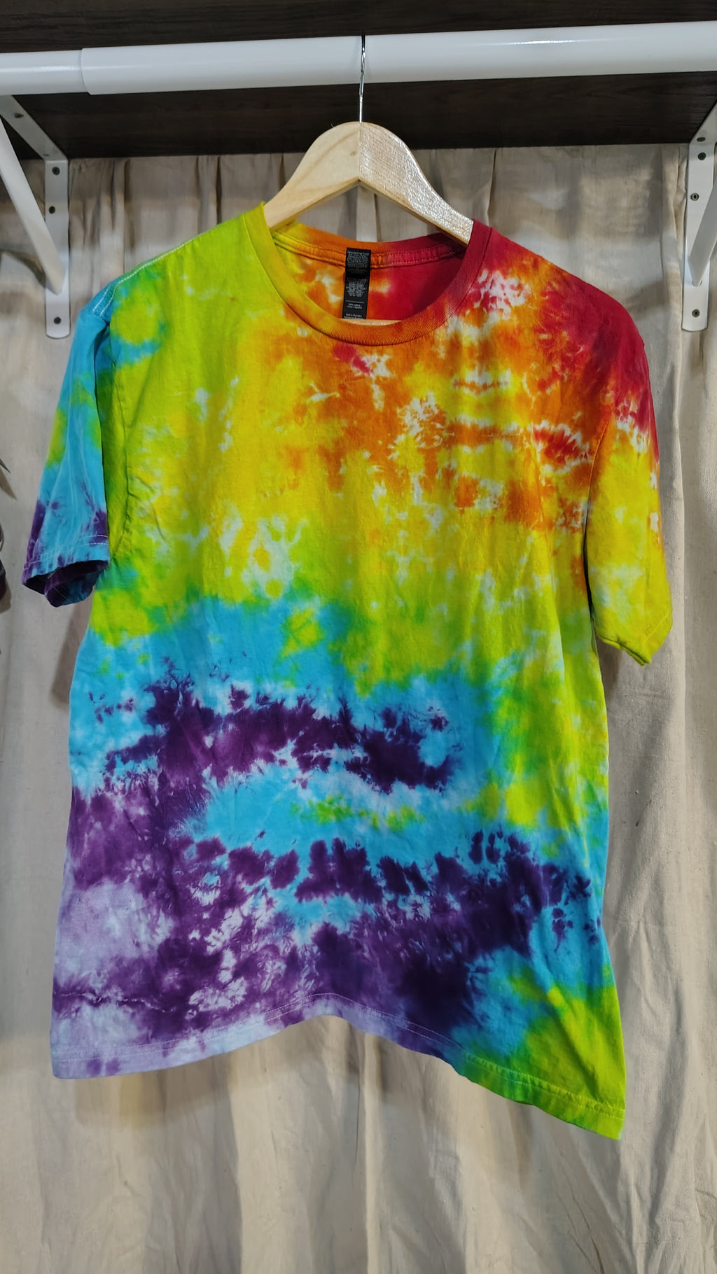 Rainbow Scrunch - Adult L - Handmade Tie-Dye