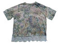 Moss & Mist Lace Tee - Adult M - Handmade Ice-Dye