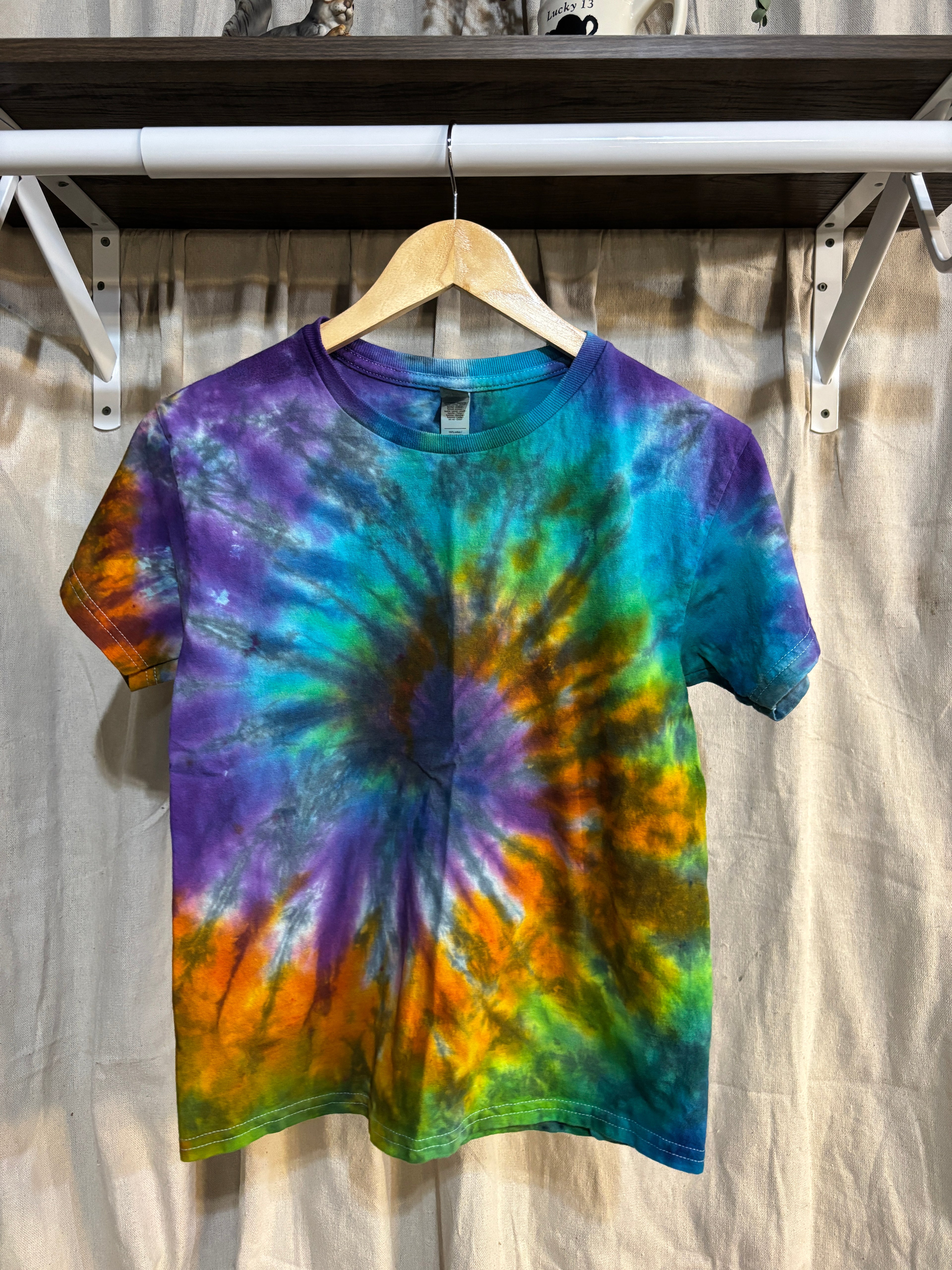 Rainbow Burst Tie-Dye Kids Shirt – Youth M
