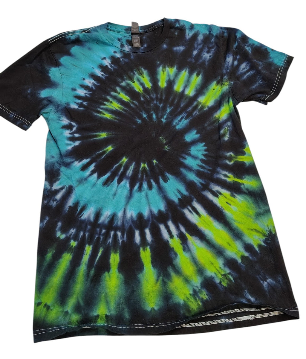 Emerald Lagoon Spiral - Adult M - Handmade Tie-Dye