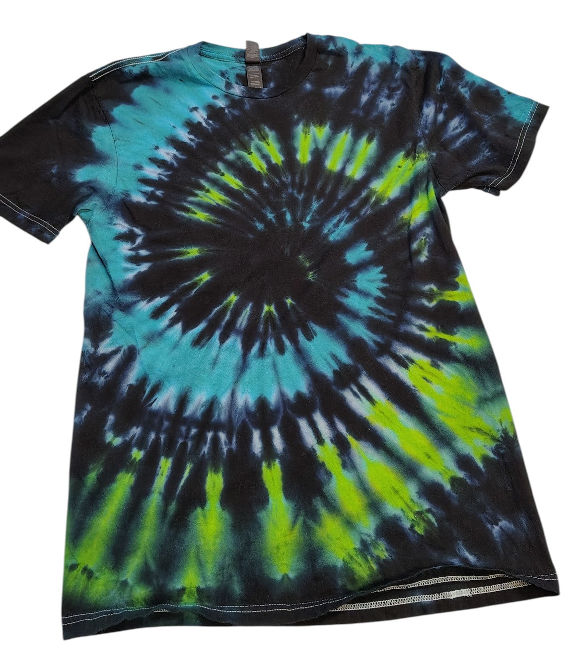 Emerald Lagoon Spiral - Adult M - Handmade Tie-Dye