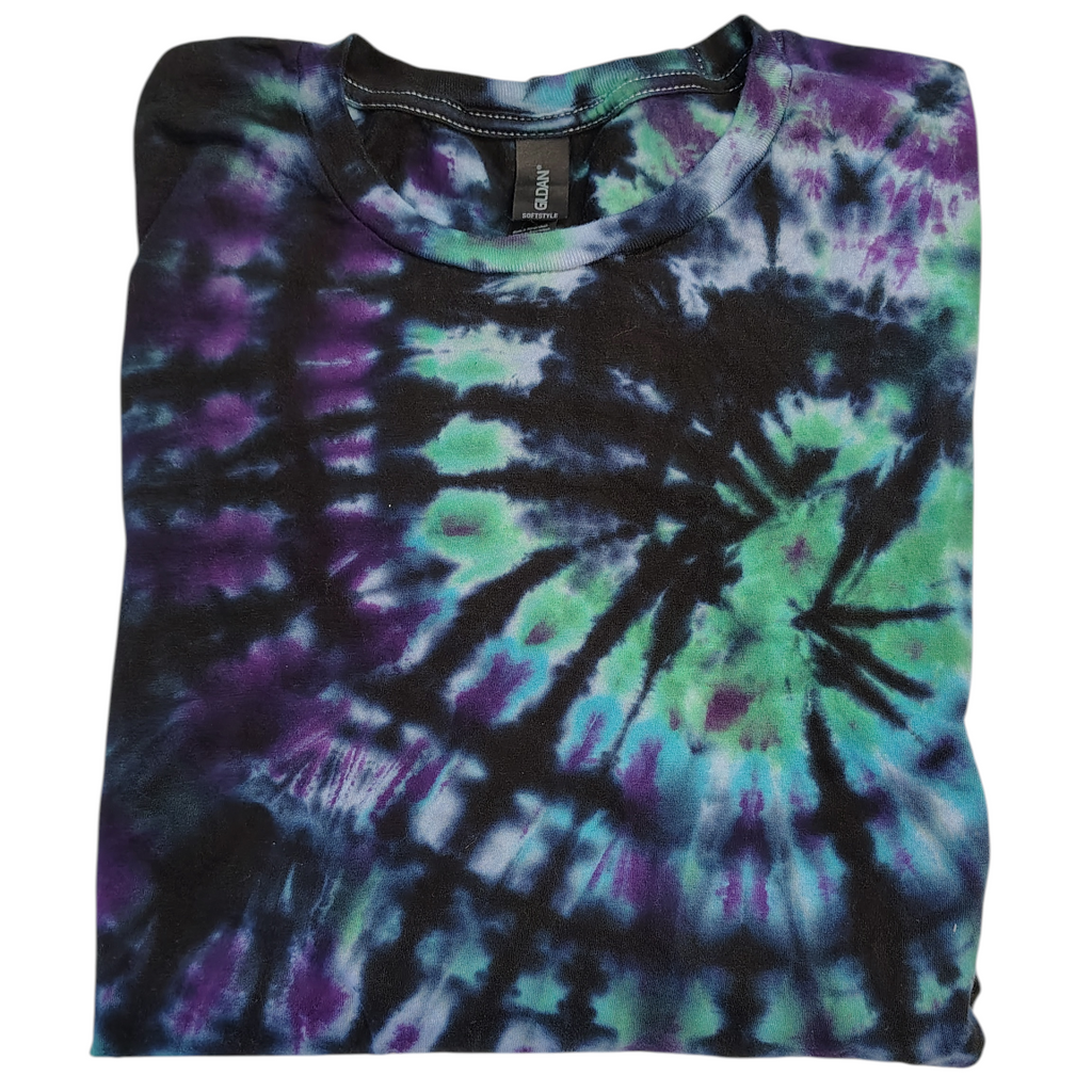 Aurora Spiral Shirt - Adult 2X - Handmade Tie Dye