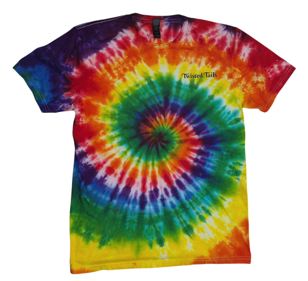 Twisted Tails Signature Rainbow Spiral Tee
