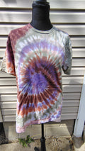 Rusted Cashmeres - Dust & Amethyst Spiral Tee - Adult M - Handmade Tie-Dye