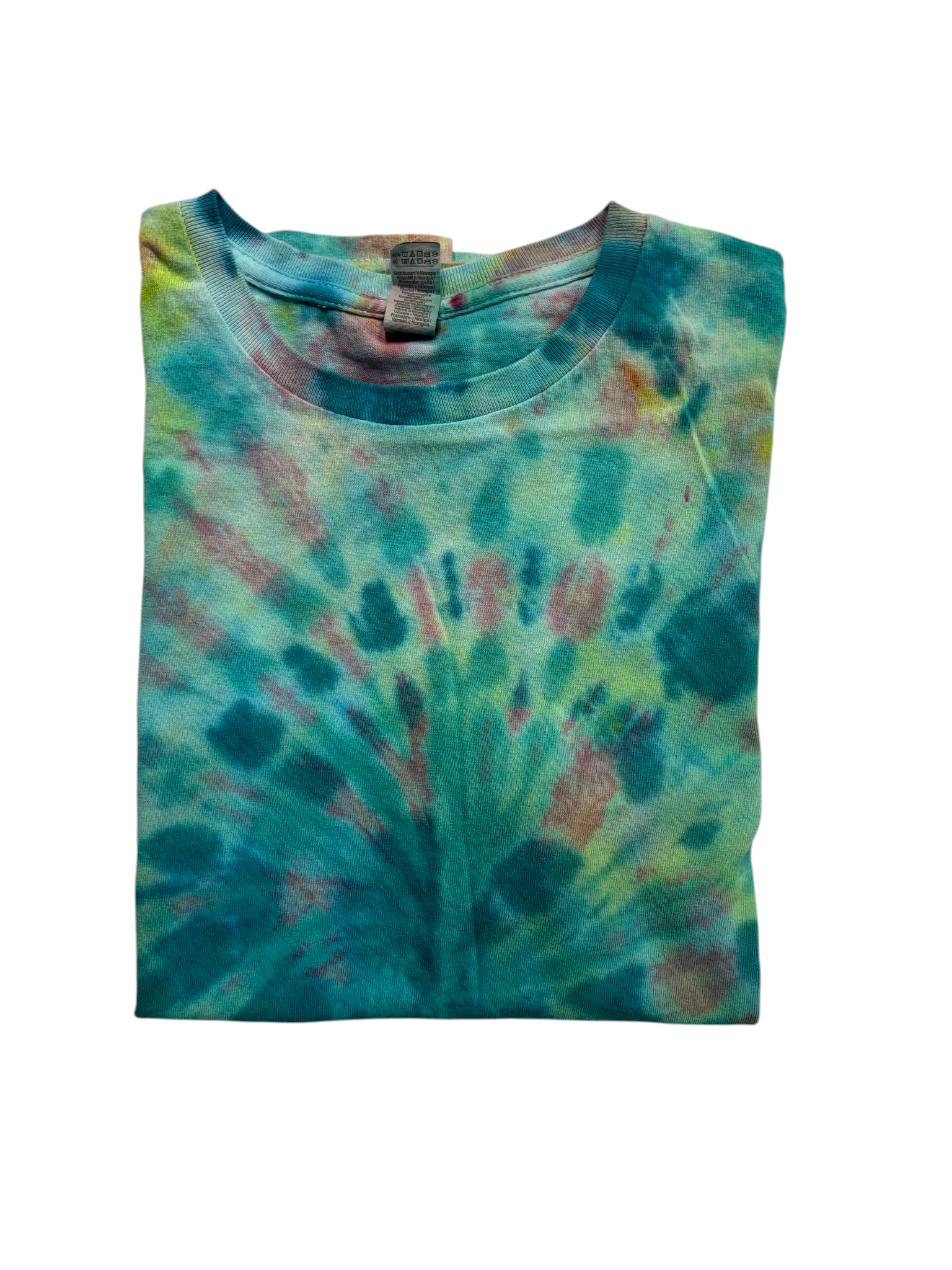 Teal Burst Tie-Dye Kids Shirt – Youth XL