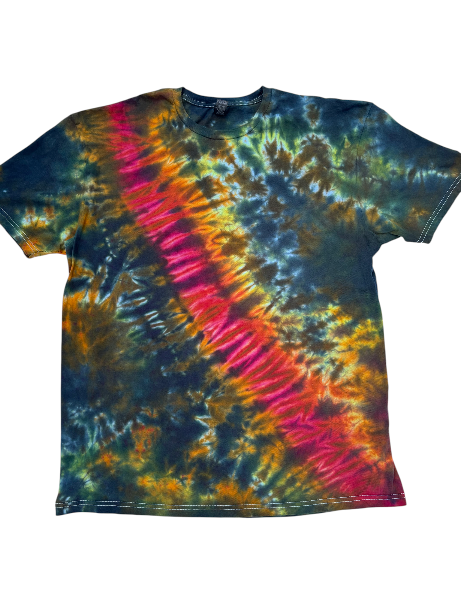 Inferno Galaxy Scrunch Tie Dye Shirt – Adult XL – Handmade Tee