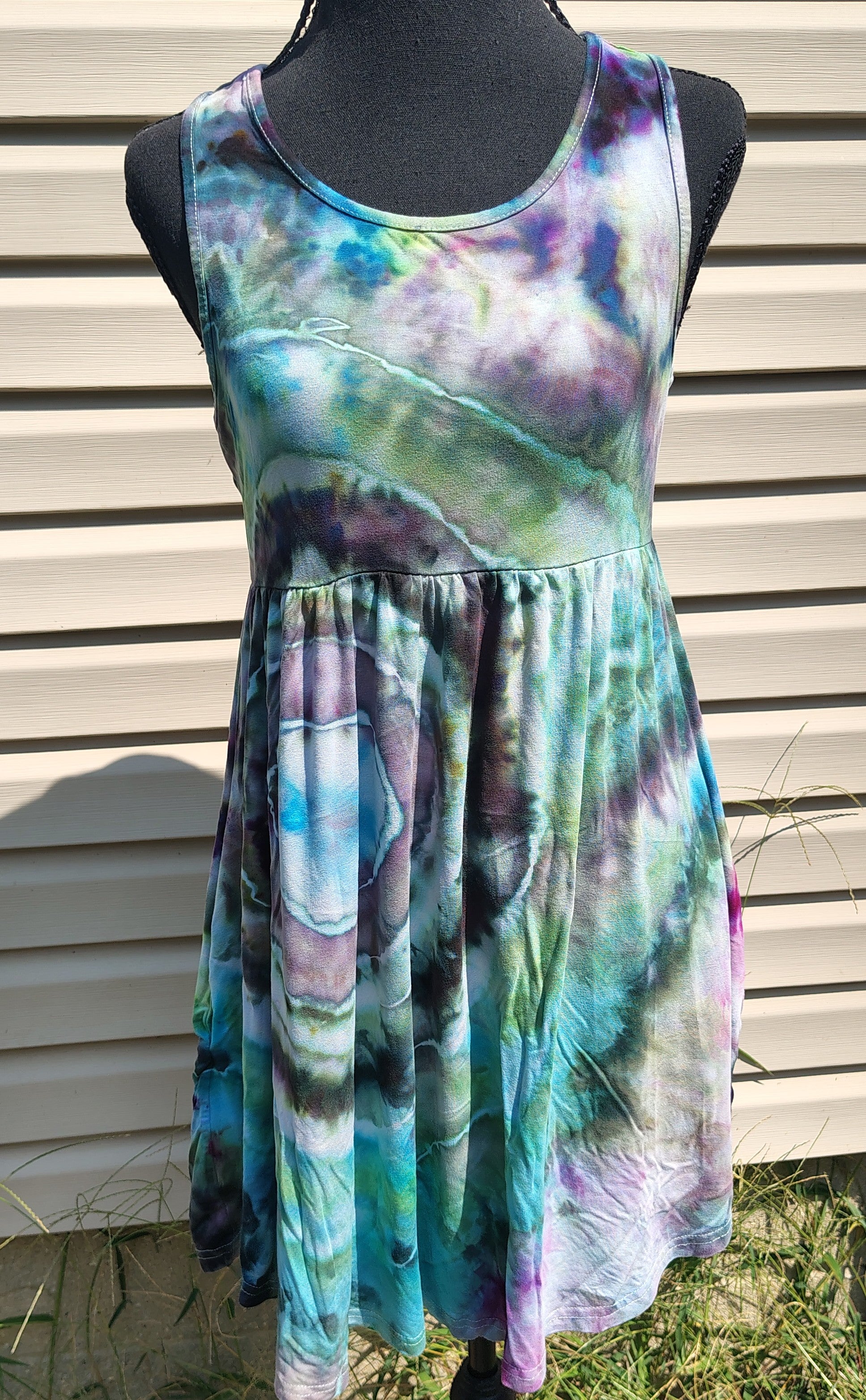Enchanted Tide Geode Dress - Adult M - Handmade Ice-Dye