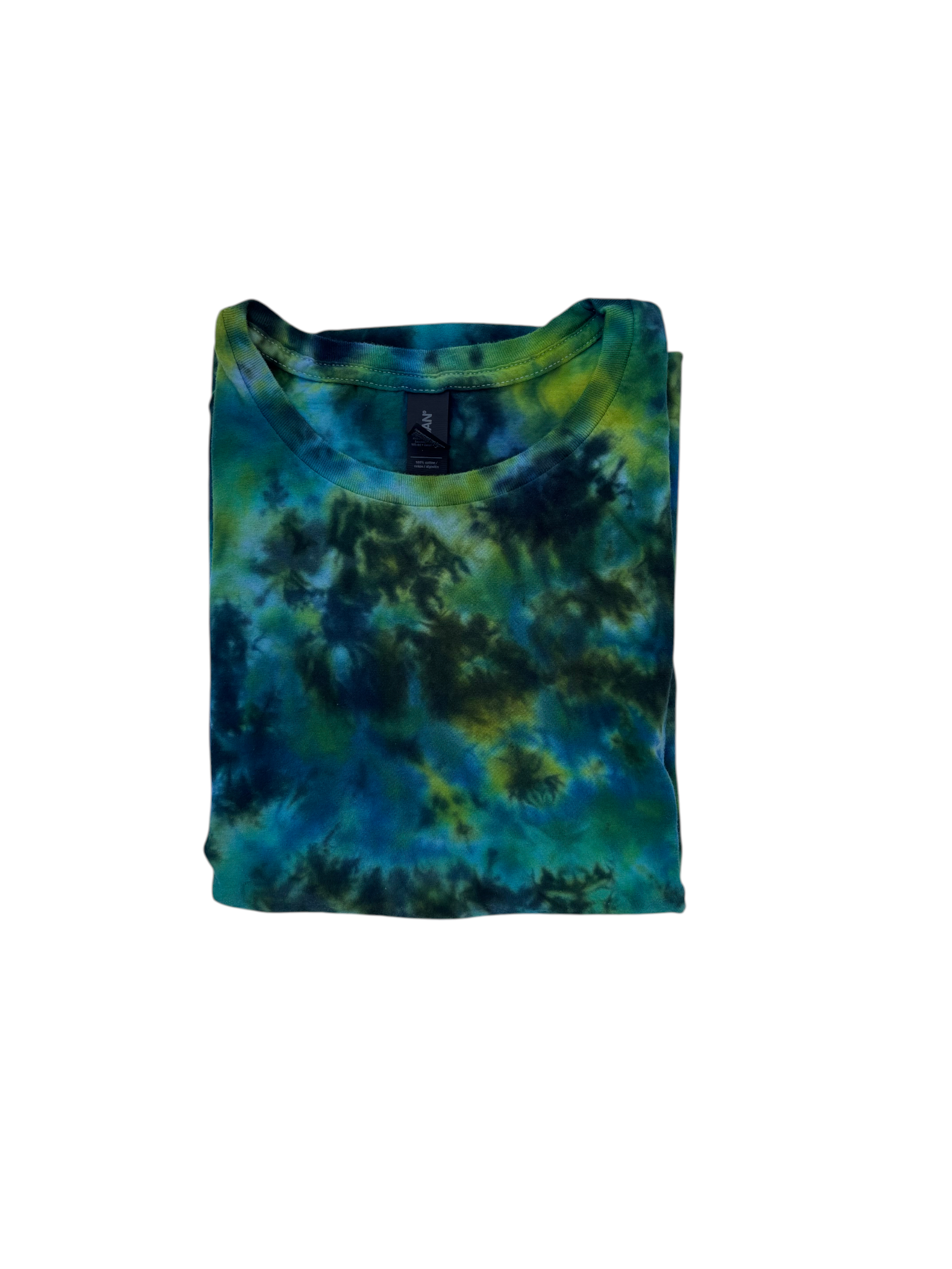 Green Nebula Galaxy Tie Dye Shirt – Adult 2X – Handmade Abstract Tee