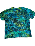 Green Nebula Galaxy Tie Dye Shirt – Adult 2X – Handmade Abstract Tee