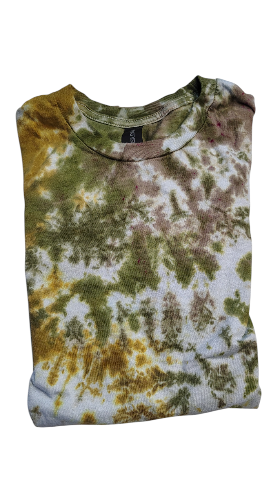 Vintage Moss Scrunch Shirt - Adult S - Handmade Tie-Dye