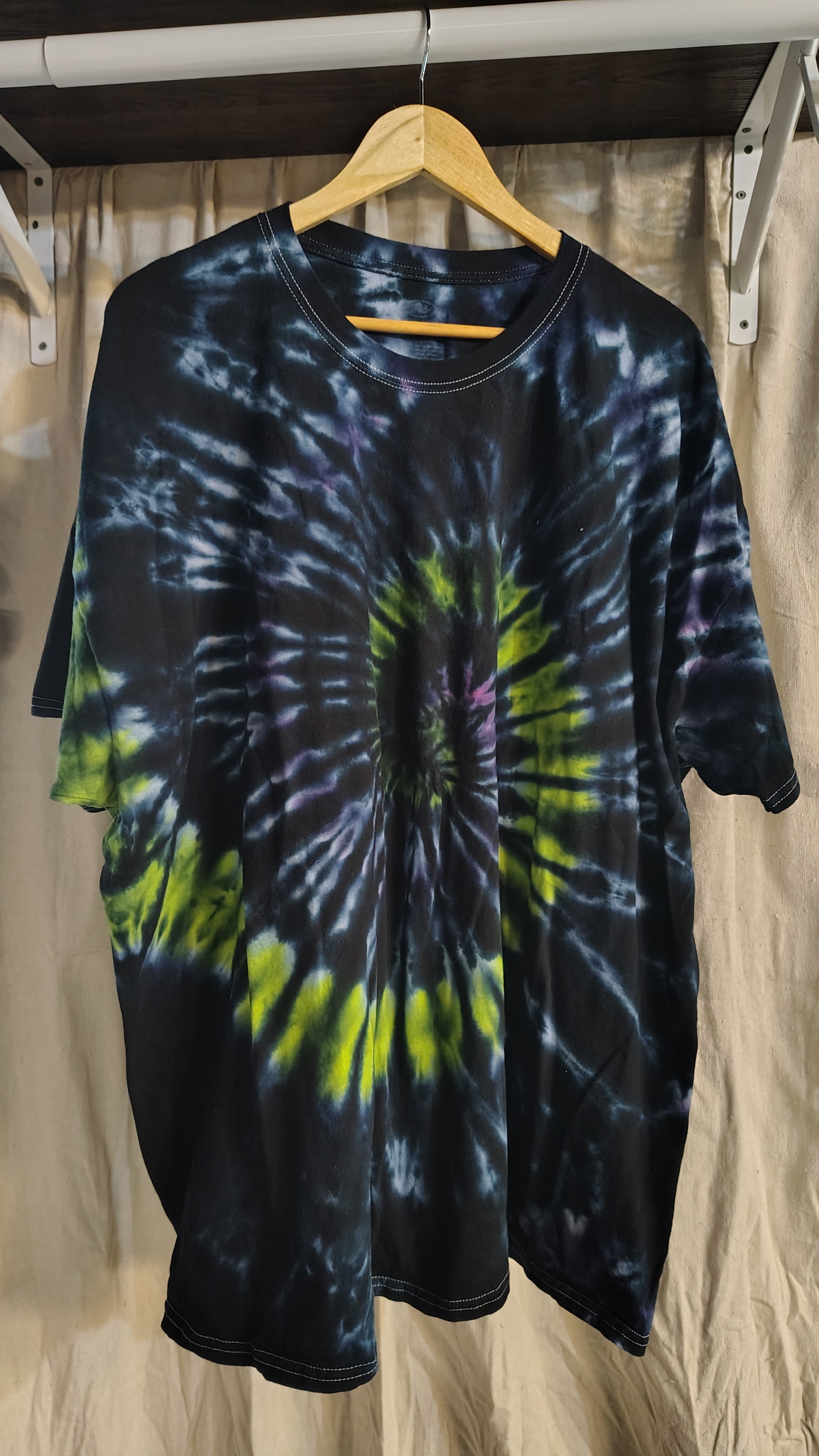 Neon Eclipse Spiral - Adult 4X - Handmade Tie-Dye