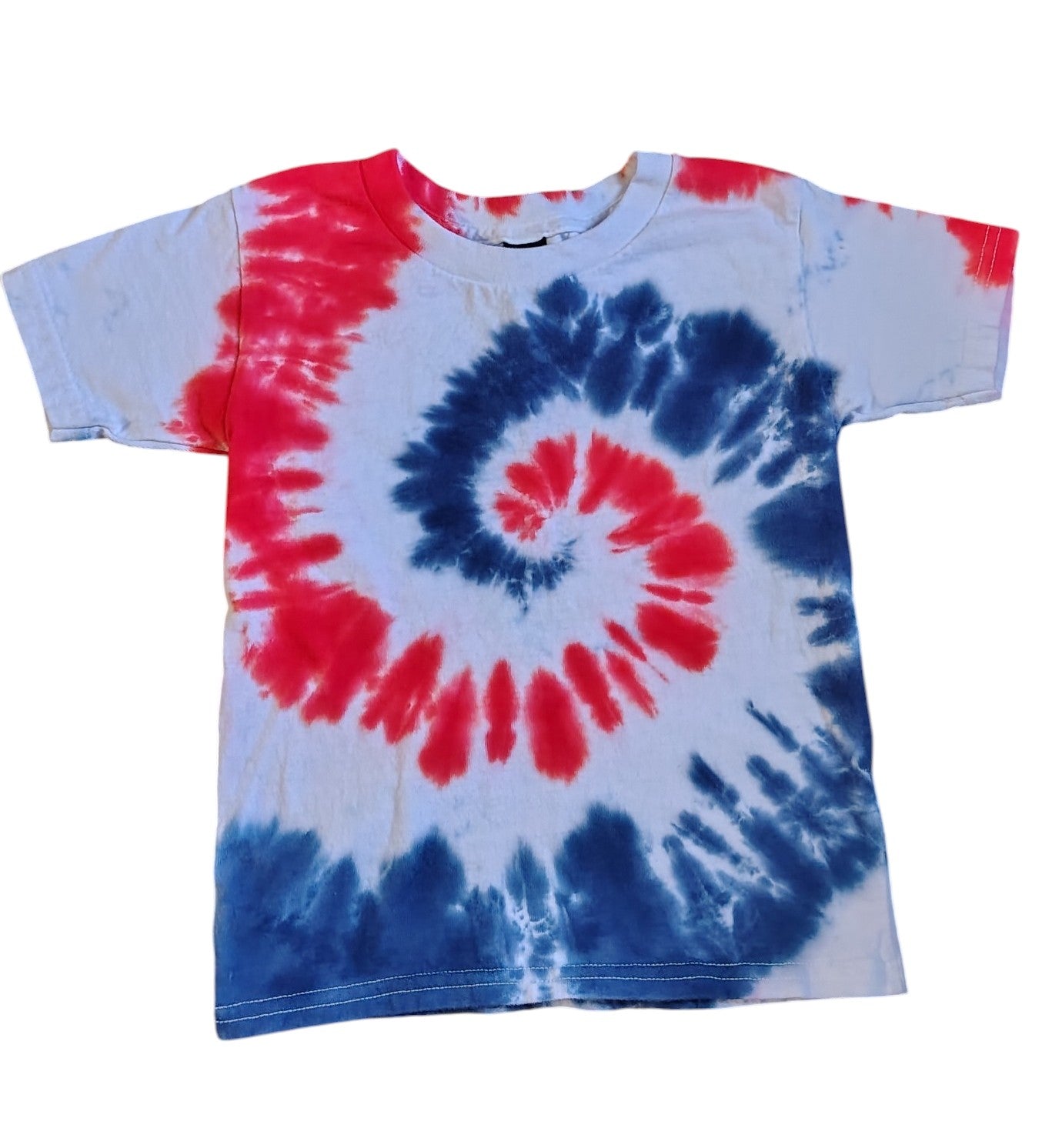 Americana Spiral - Custom Adult Shirt - Handmade Tie-Dye