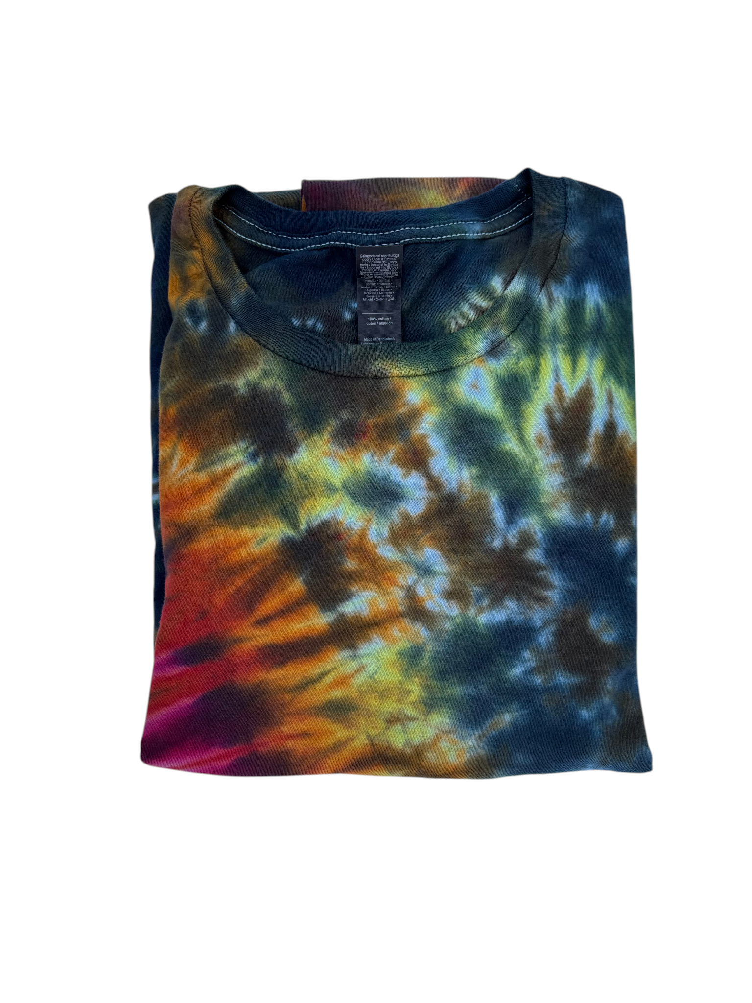 Inferno Galaxy Scrunch Tie Dye Shirt – Adult XL – Handmade Tee
