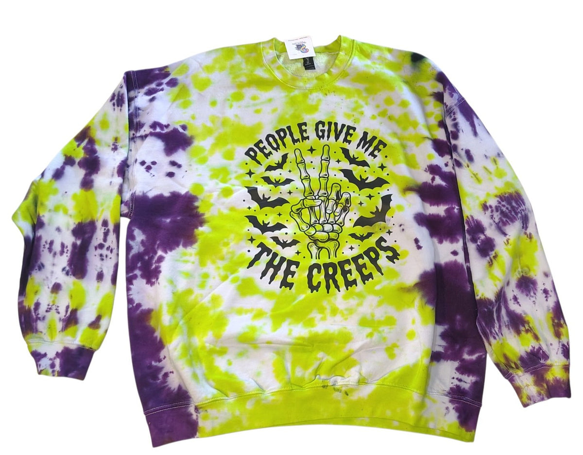 Creepy People - Adult 2X - Hand Dyed Graphic Crewneck