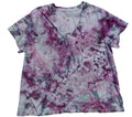 Berry Haze - Ladies 3X V-Neck - Handmade Tie-Dye
