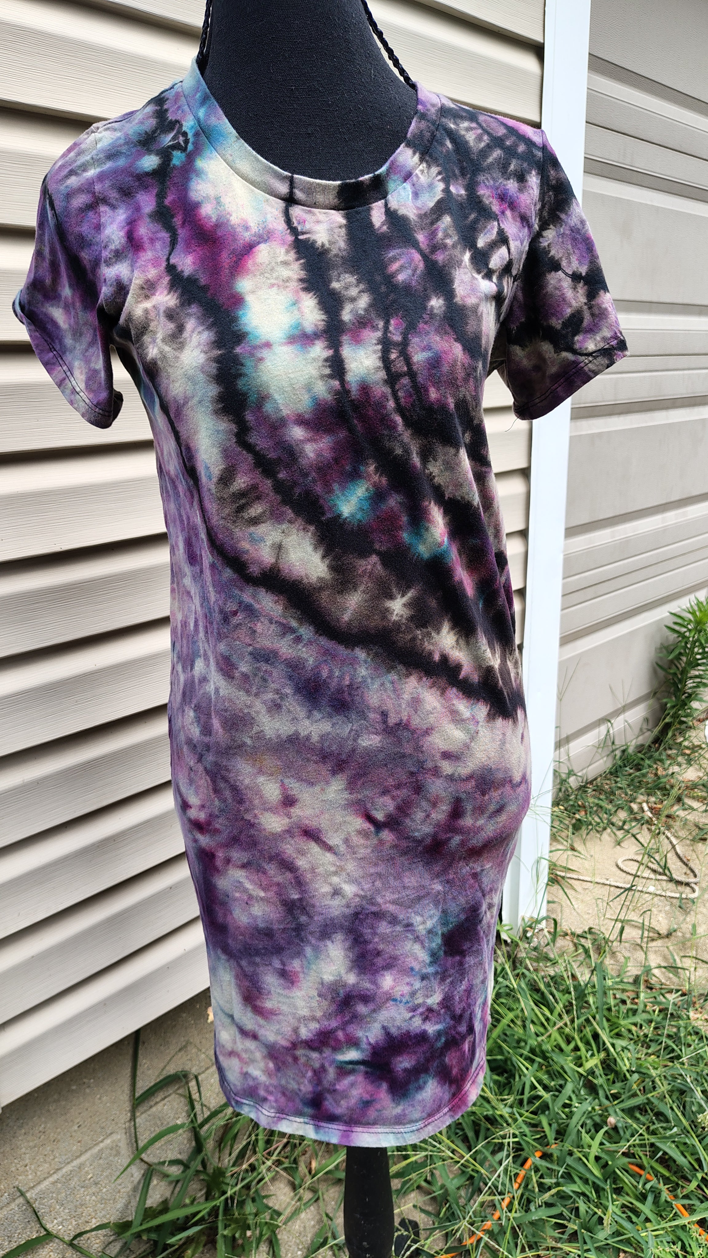 Twilight Mirage Geode Dress – Adult L – Handmade Ice Dye