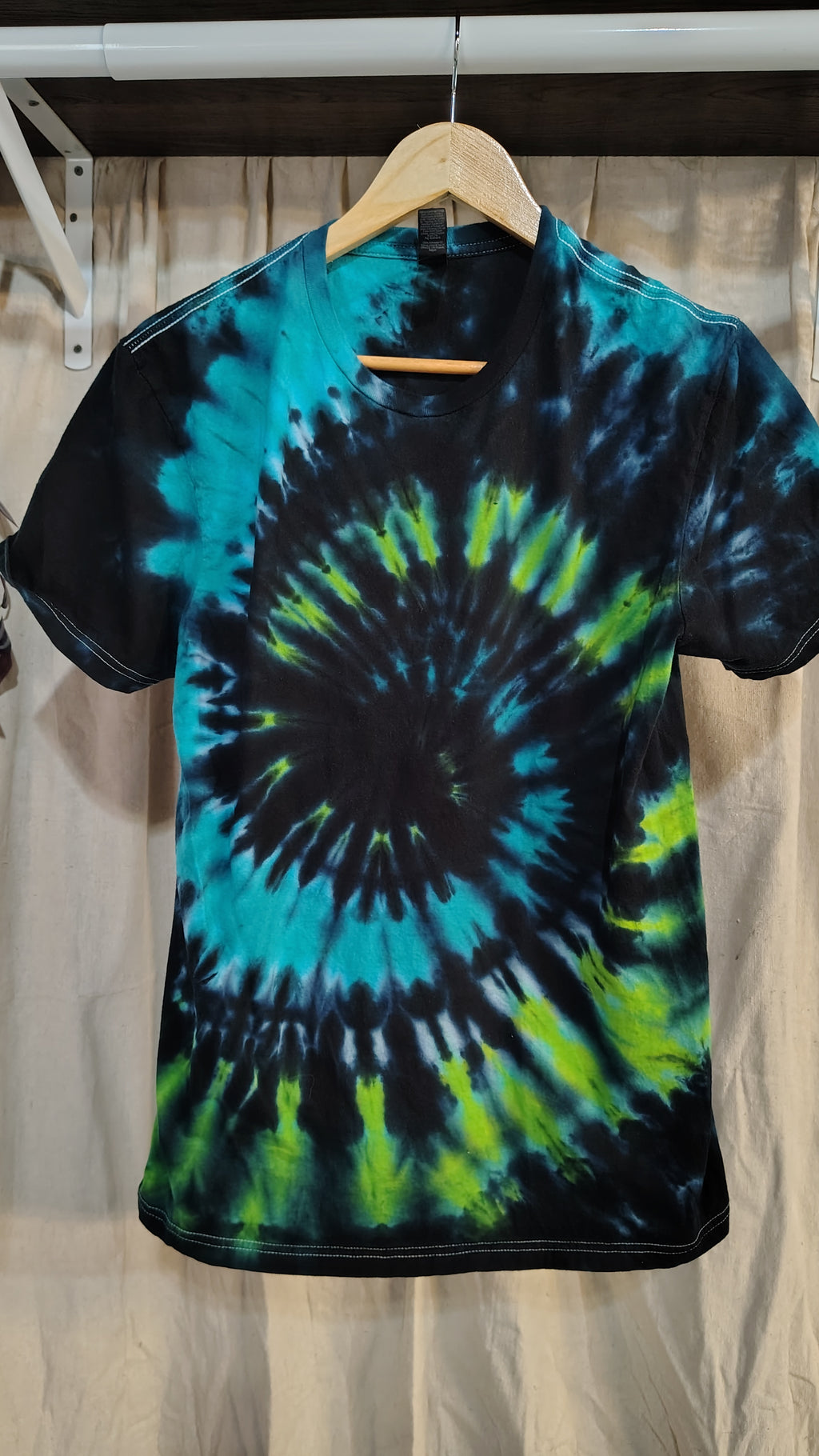 Emerald Lagoon Spiral - Adult M - Handmade Tie-Dye