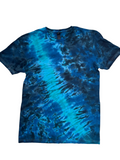 Electric Blue Galaxy Scrunch Shirt - Adult M - Handmade Tie Dye