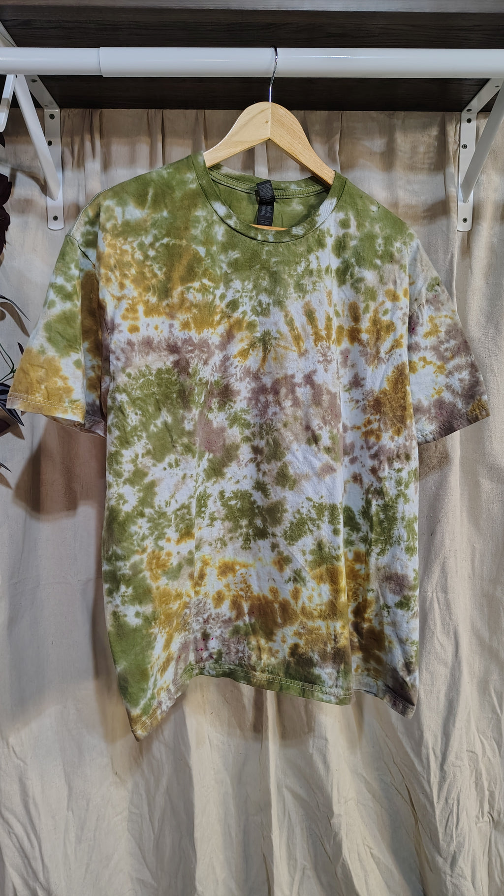 Forest Gold Scrunch Shirt - Adult XL - Handmade Tie-Dye