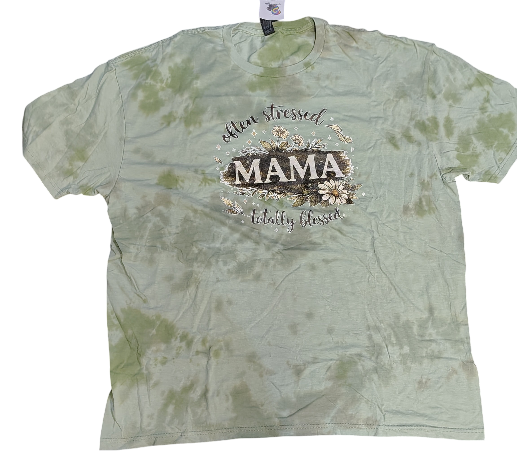 Stressed Blessed Mama - Adult 2X- Handmade Tie-Dye