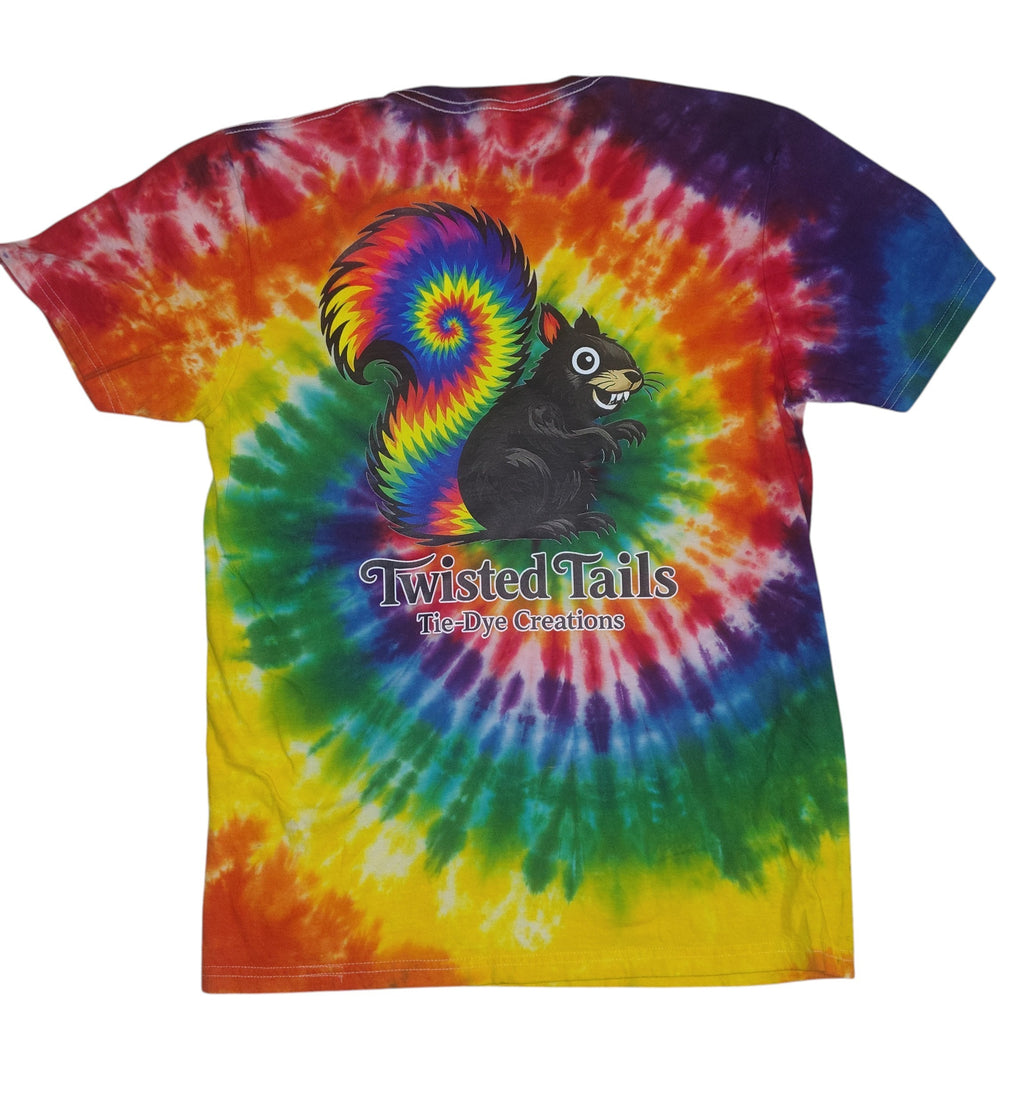 Twisted Tails Signature Rainbow Spiral Tee