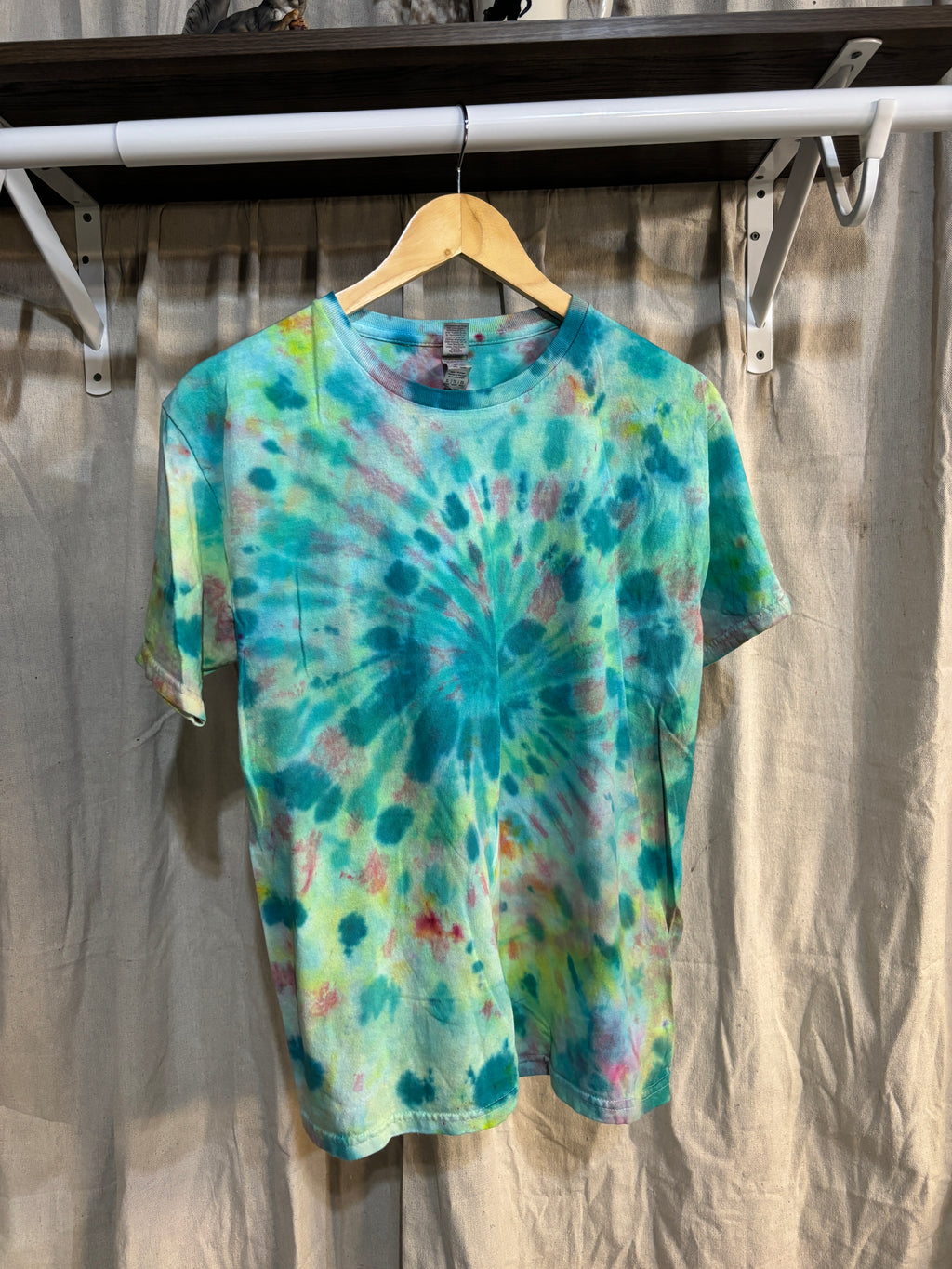 Teal Burst Tie-Dye Kids Shirt – Youth XL