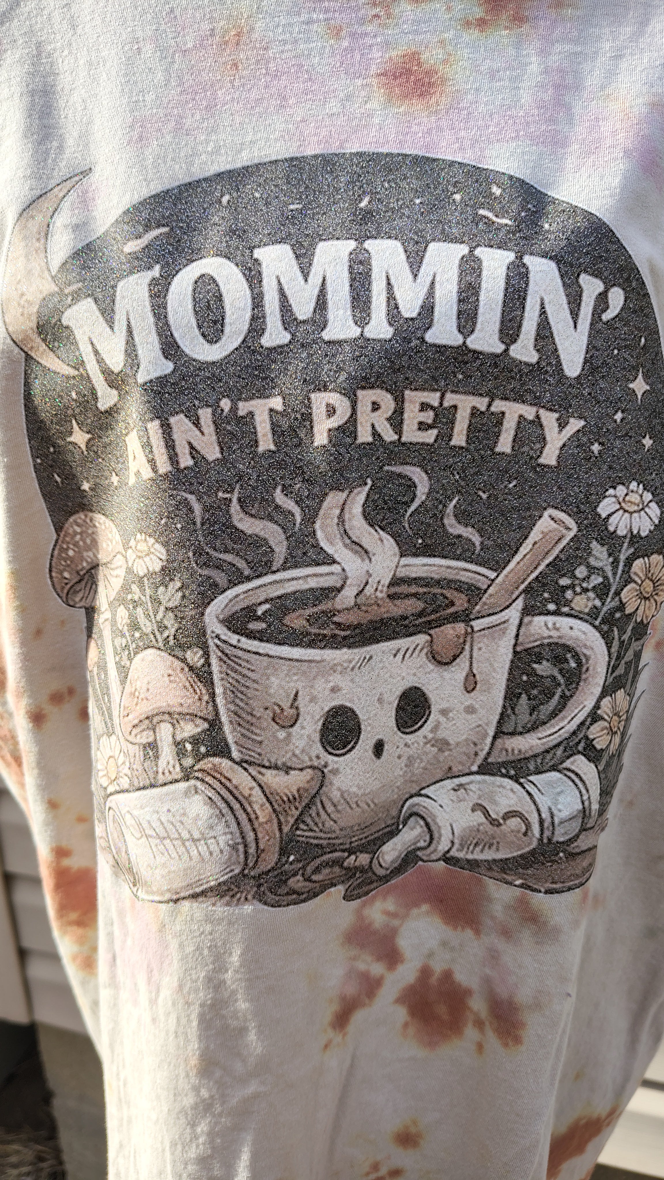 Mommin' Ain't Pretty Scrunch Dye - Adult XL - Handmade Tie-Dye